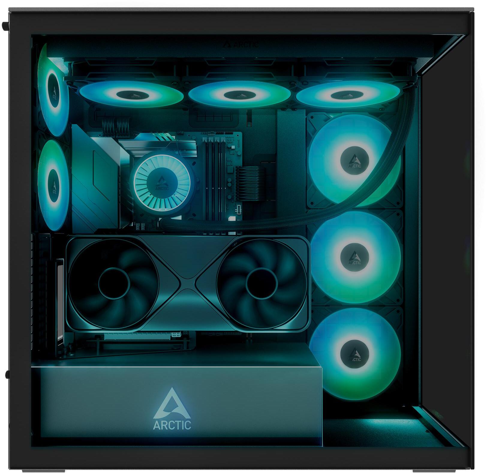  - Caixa E-ATX Arctic Xtender VG ARGB Vidro Temperado Preto