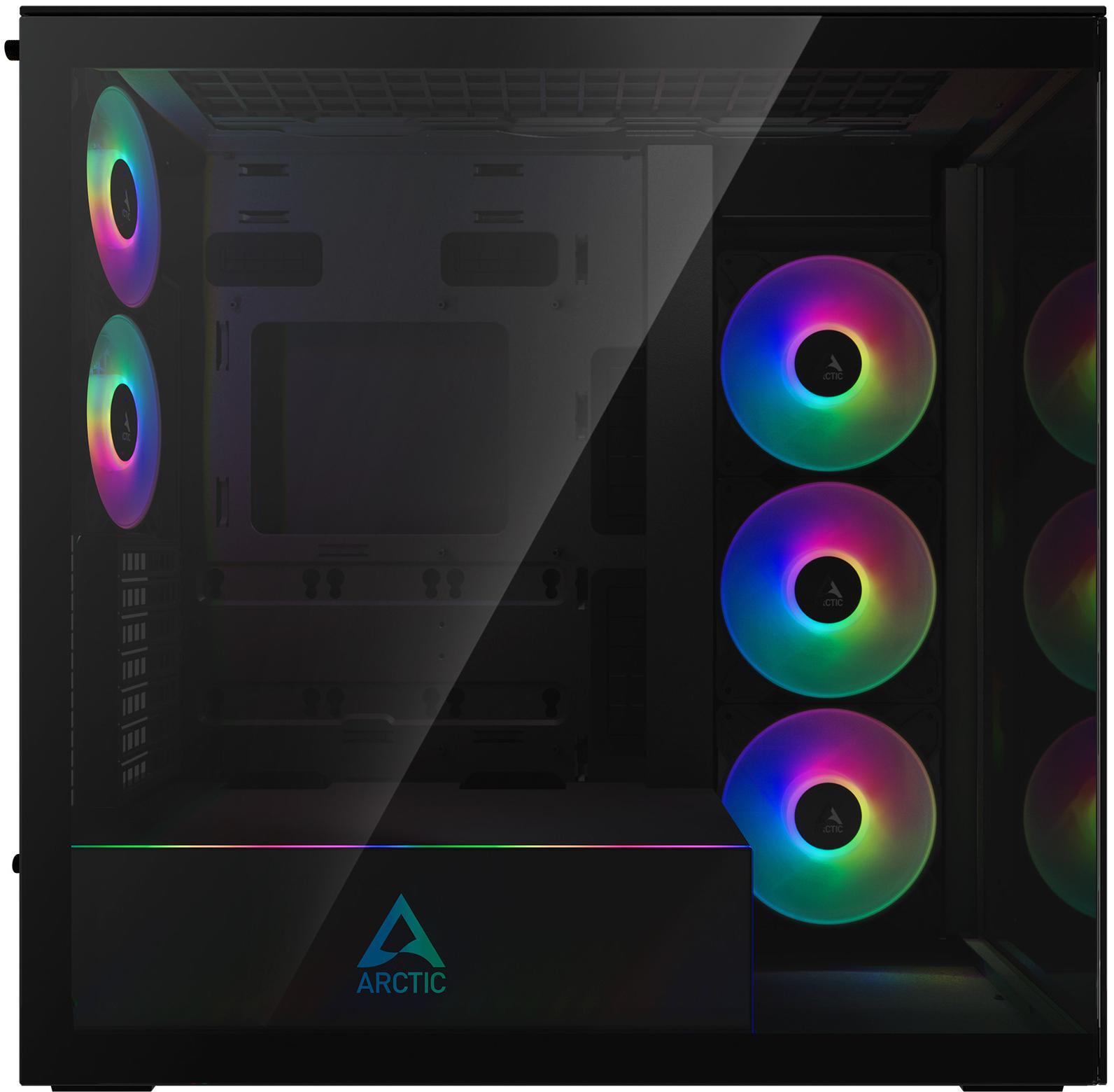  - Caixa E-ATX Arctic Xtender ARGB Vidro Temperado Preto Espelhado
