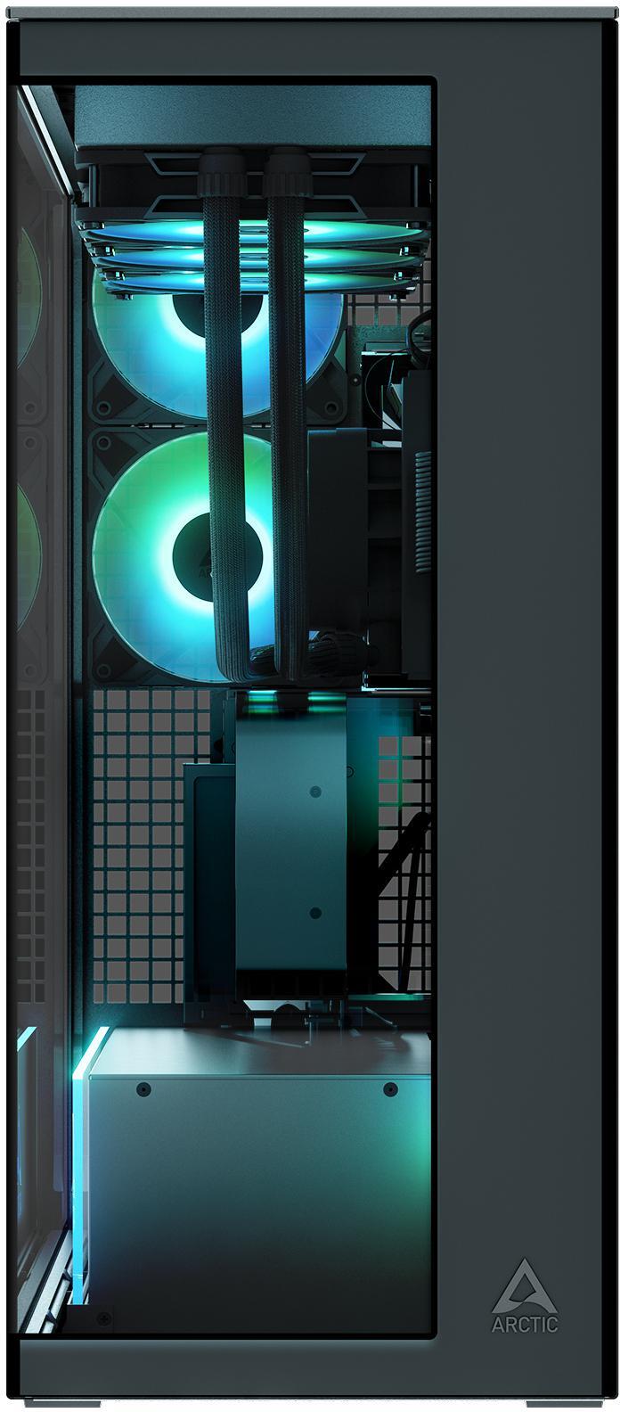  - Caixa E-ATX Arctic Xtender VG ARGB Vidro Temperado Preto Espelhado