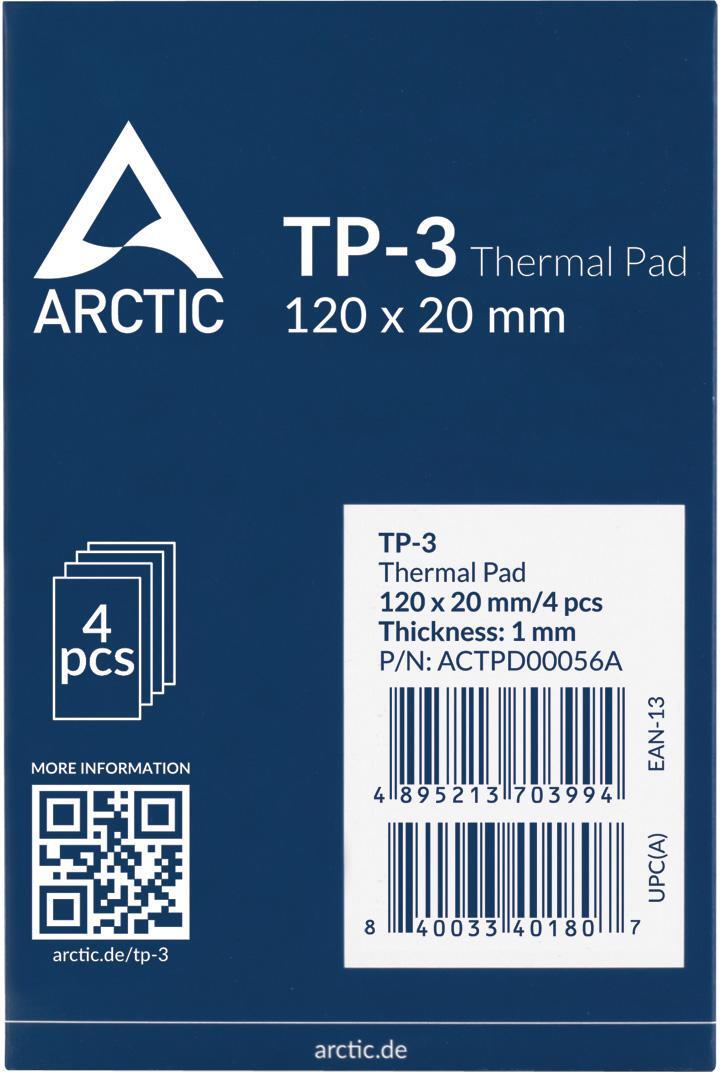  - Thermal Pad Arctic TP-3 120 x 20 x 1 mm (Pack 4)