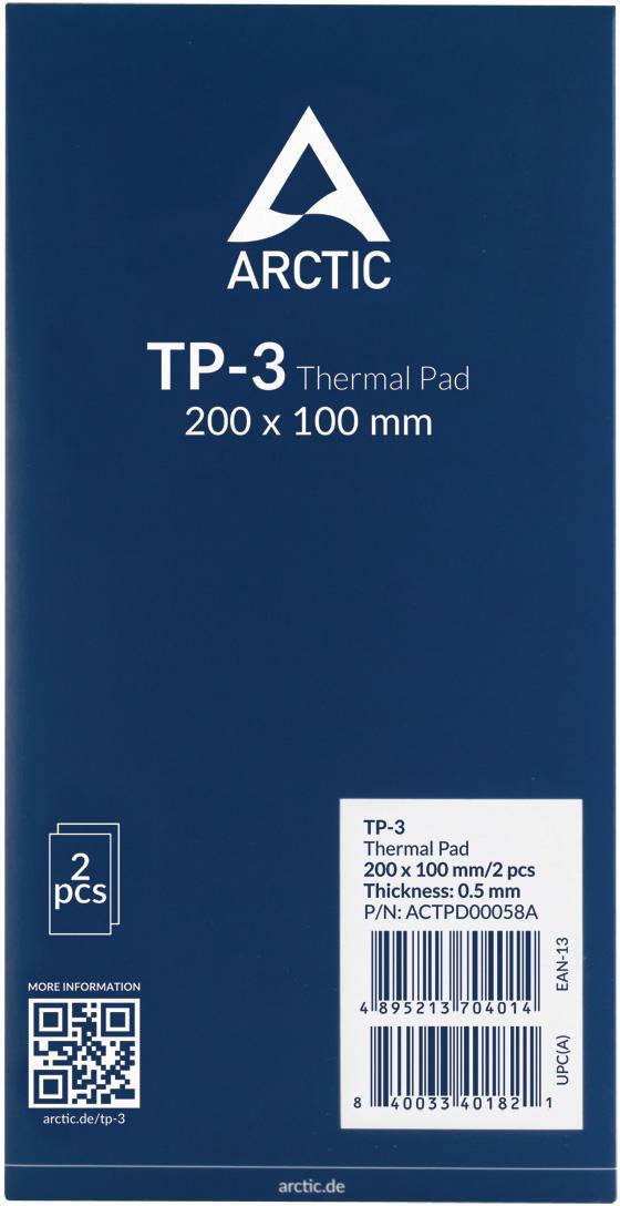 - Thermal Pad Arctic TP-3 200 x 100 x 0.5 mm (Pack 2)