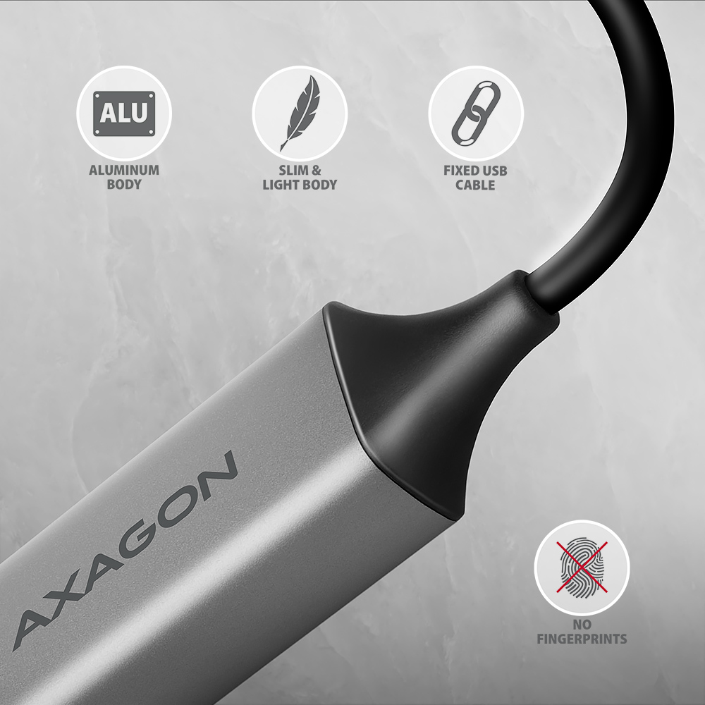 AXAGON - Adaptador AXAGON ADE-TXCA Gigabit Ethernet 10/100/1000 - USB 3.1 Tipo C + USB-A