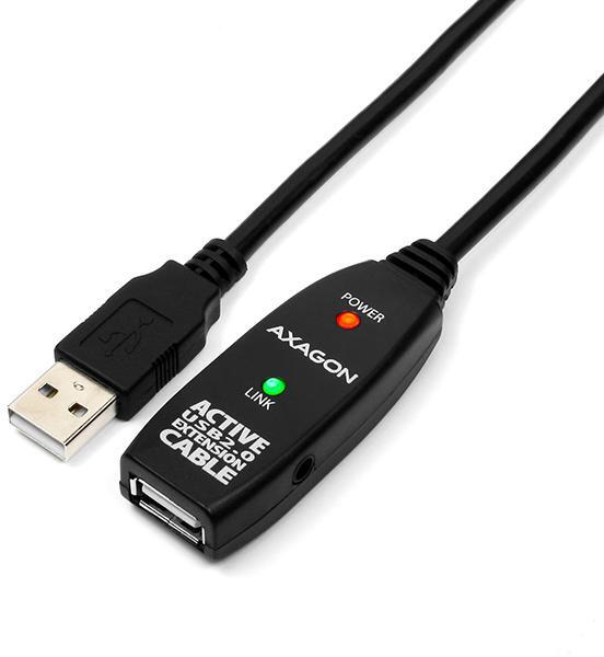 ** B Grade ** Cabo Extensão AXAGON ADR-205 Activo USB, USB 2.0, USB-A para USB-A - 5m