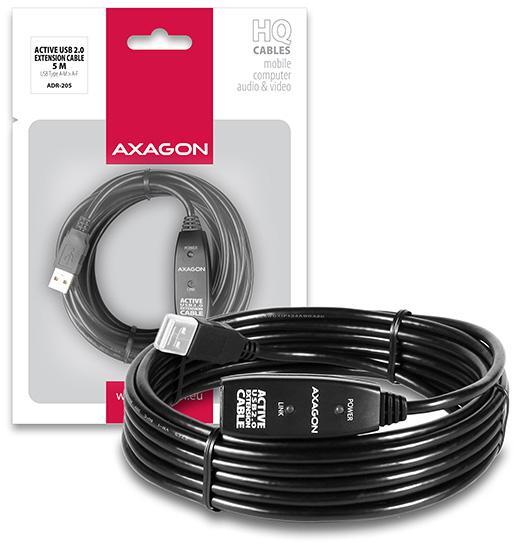 AXAGON - ** B Grade ** Cabo Extensão AXAGON ADR-205 Activo USB, USB 2.0, USB-A para USB-A - 5m