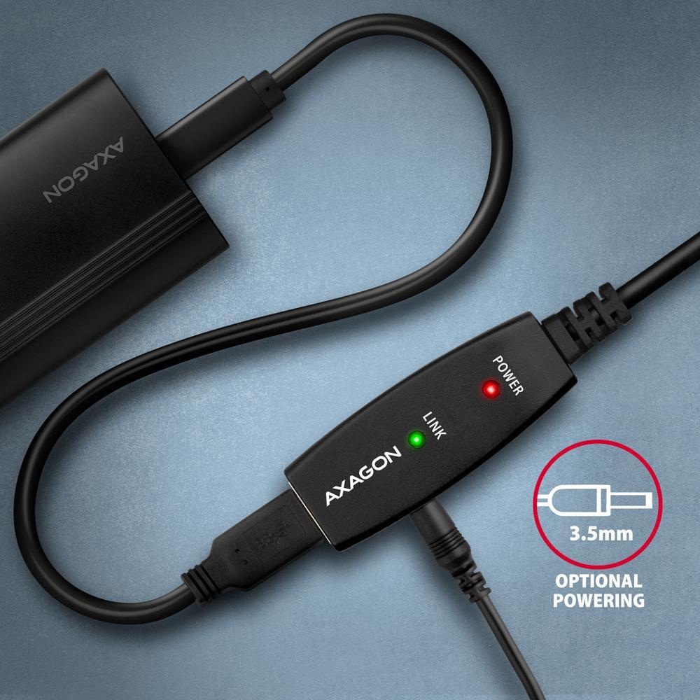AXAGON - Cabo Extensão AXAGON ADR-207 Activo USB, USB 2.0, USB-A para USB-A - 7.5m