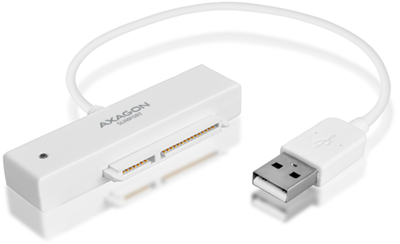AXAGON - Adaptador AXAGON ADSA-1S SLIMPort, USB 2.0, 2,5" SSD/HDD, SATA - Caixa Incluída