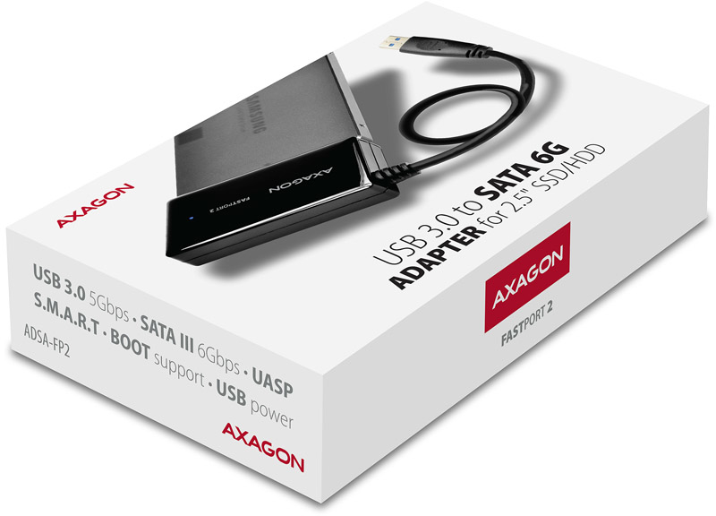 AXAGON - Adaptador AXAGON ADSA-FP2 USB3.0 - SATA 6G 25" HDD/SSD FASTPort2