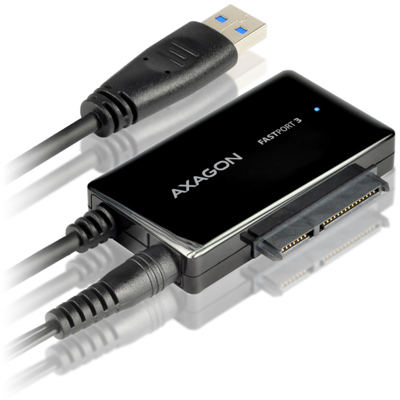 Adaptador AXAGON ADSA-FP3 FASTPort3 USB 3.0 HDD/SSD/ODD SATA 6G HDD - inclui carregador