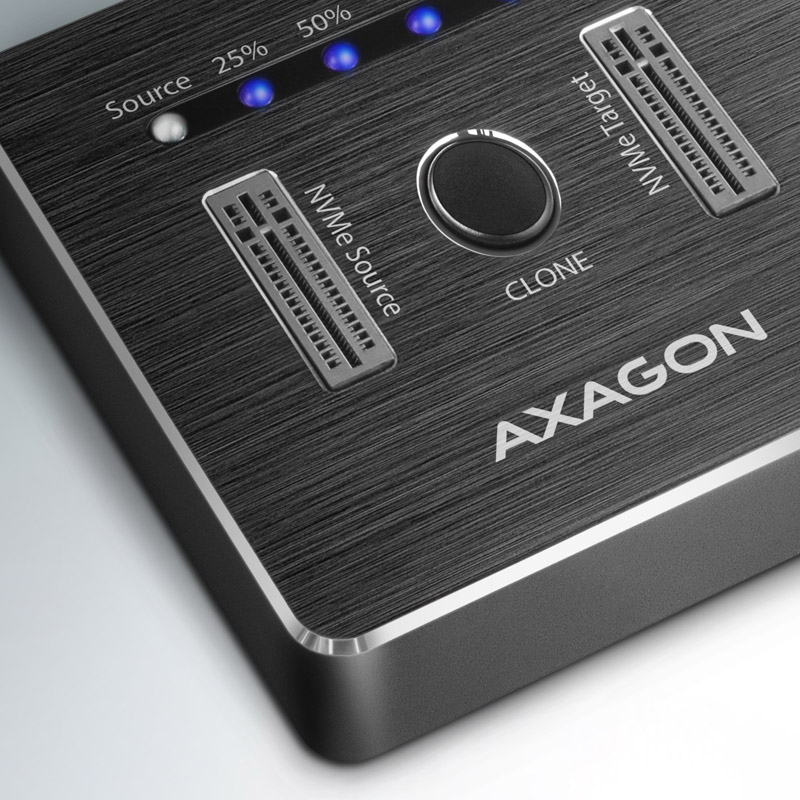 AXAGON - CLONE DUAL SDD Dock Station AXAGON ADSA-M2C USB-C 3.2 Gen2 - 2x NVMe