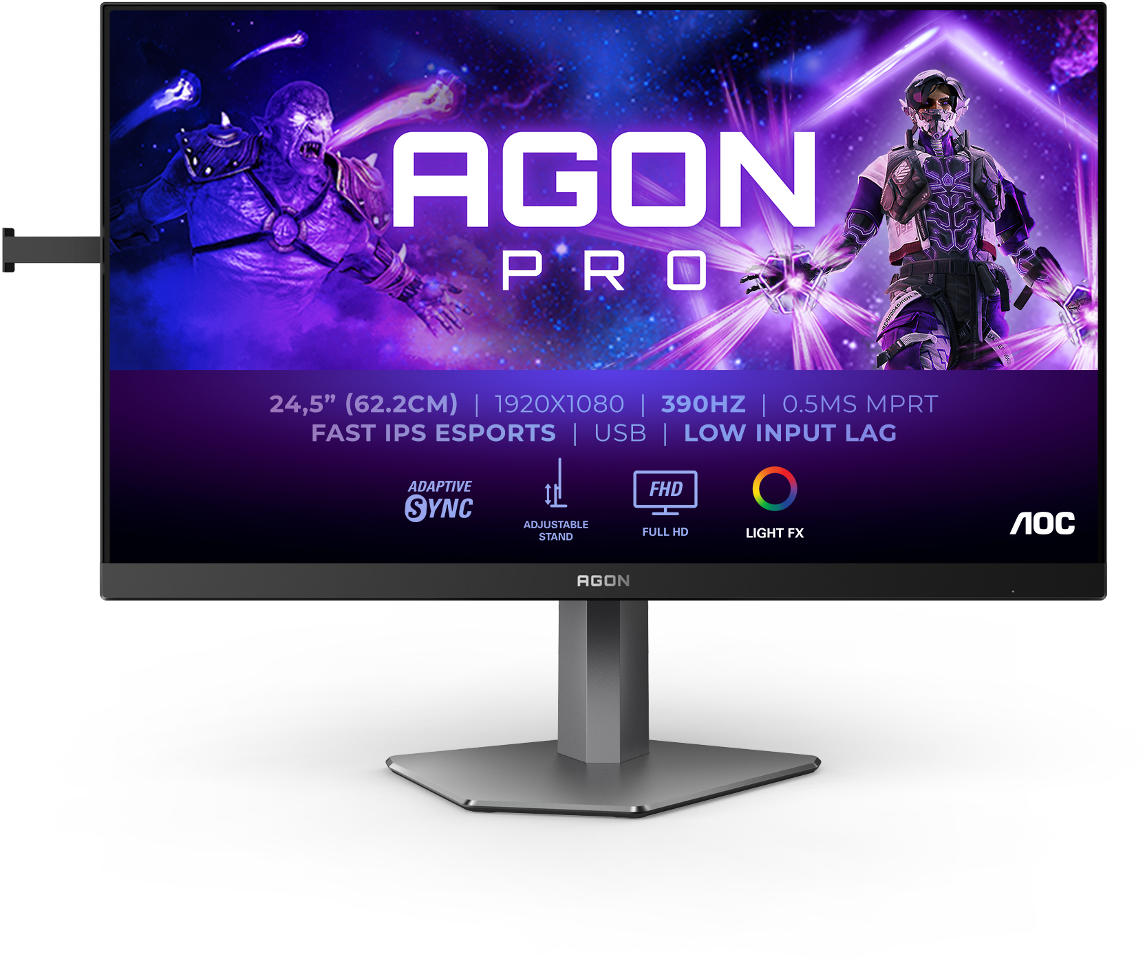 Monitor AOC AGON PRO 24.5" AG256FS Fast IPS FHD 390Hz 0.3ms Adaptive Sync HDR400