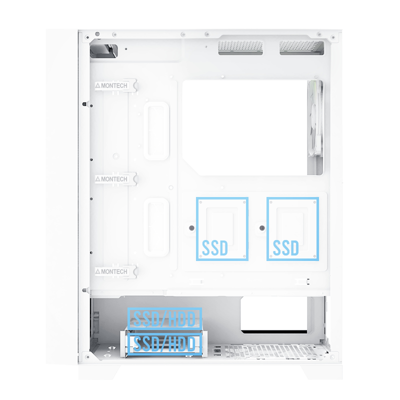 Caixa ATX Montech AIR 1000 Lite Vidro Temperado Branco