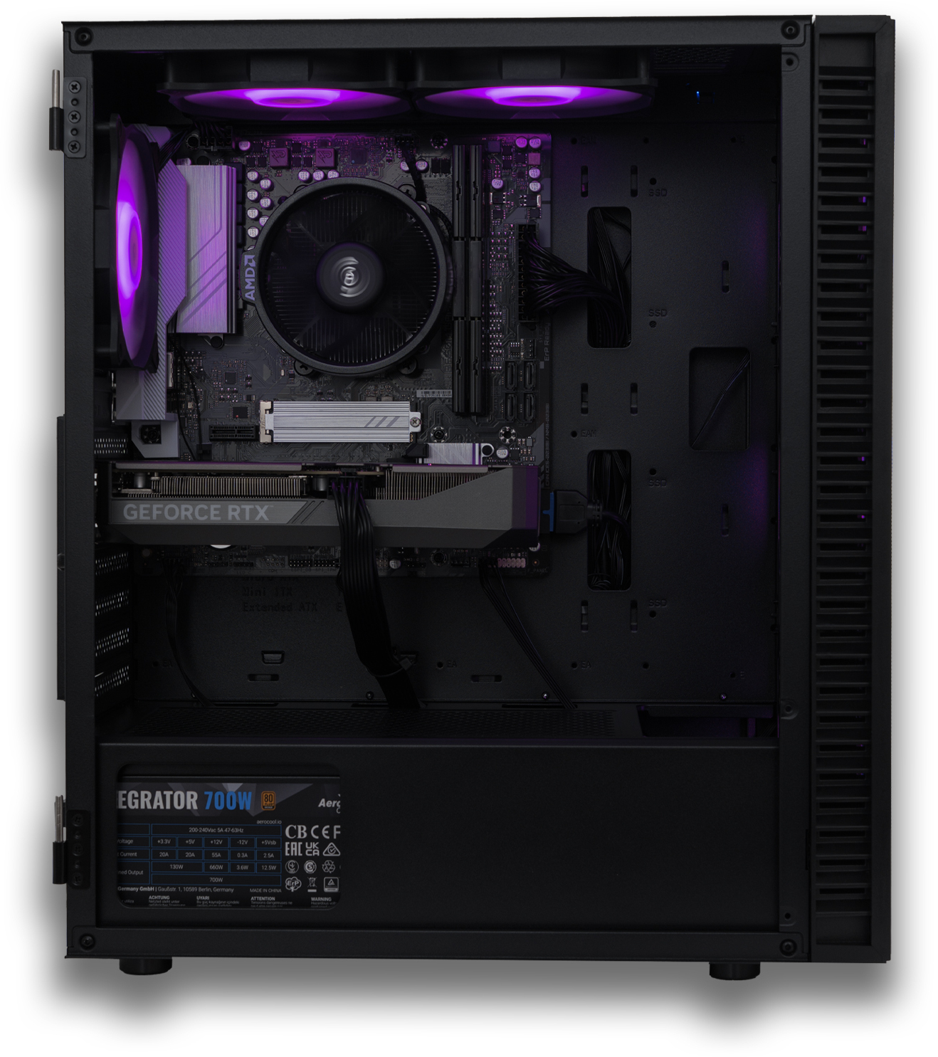 AURA PC - Computador Mach 2 Gamer-PC Ryzen 5 7500F 32GB DDR5 1TB RTX 5060 Ti 16GB WiFi W11
