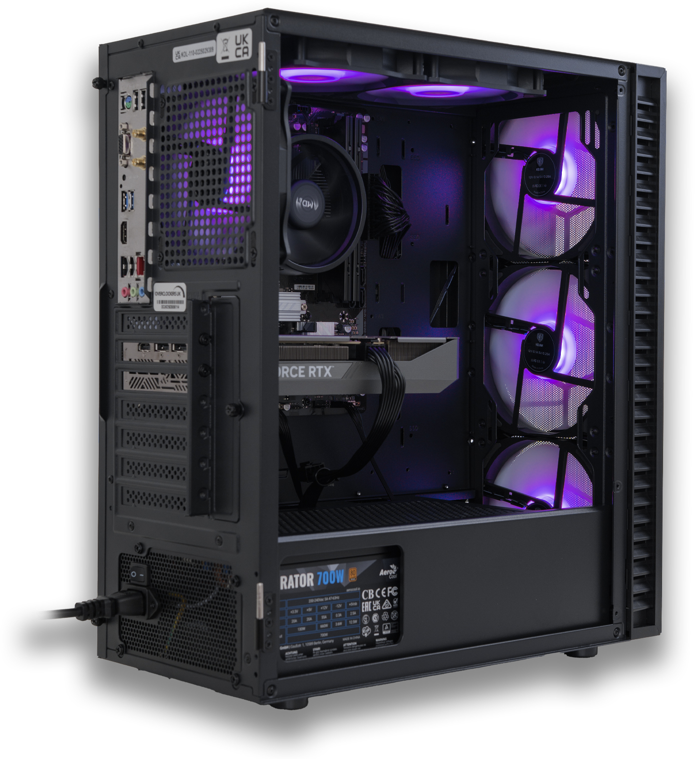 AURA PC - Computador Mach 2 Gamer-PC Ryzen 5 7500F 32GB DDR5 1TB RTX 5060 Ti 16GB WiFi W11
