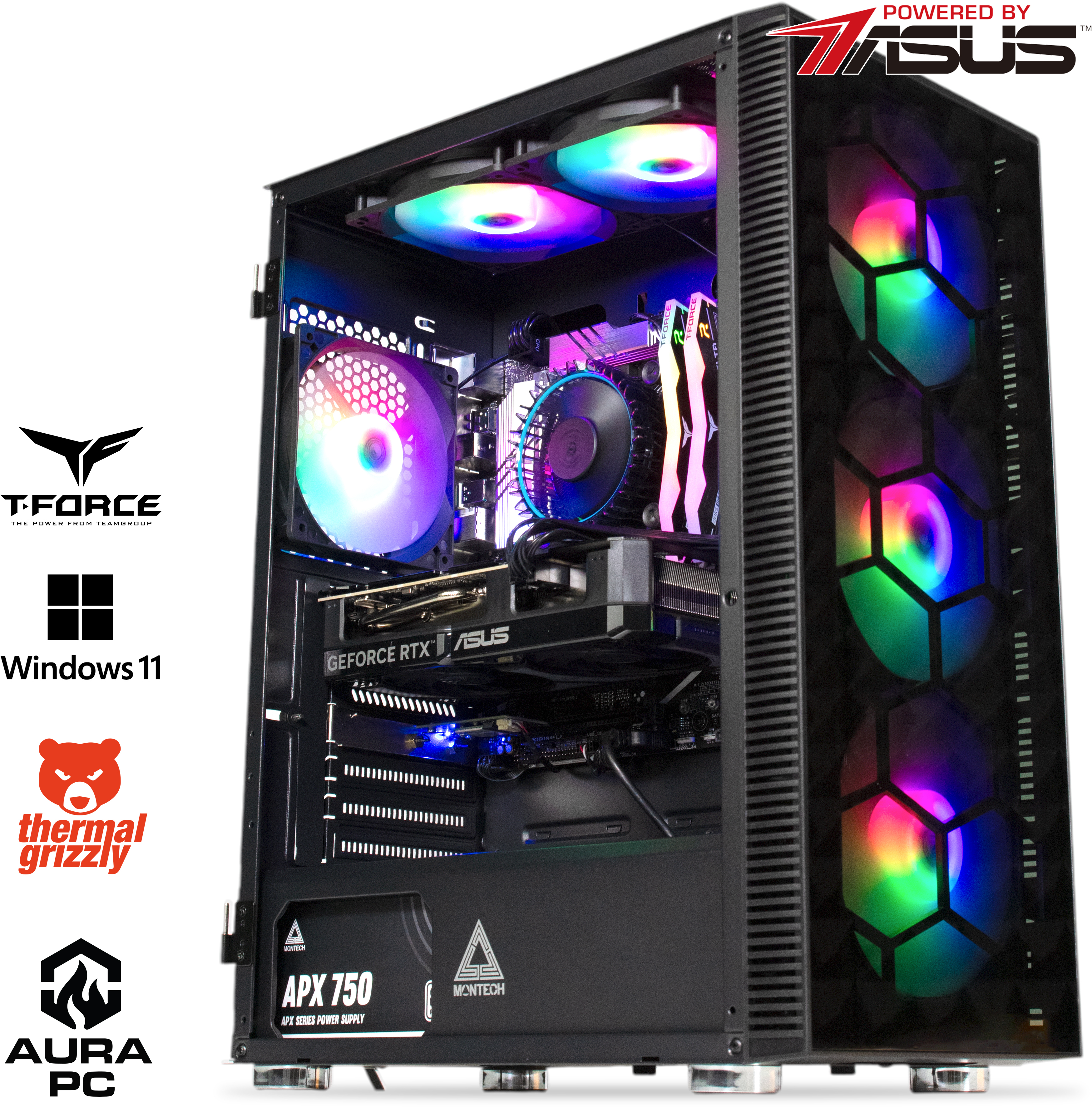 Picture of Picture of Computador AURA Gamer-PC Powered by ASUS Intel i5 14400F 32GB DDR5 1TB RTX 5060 Ti WiFi W11