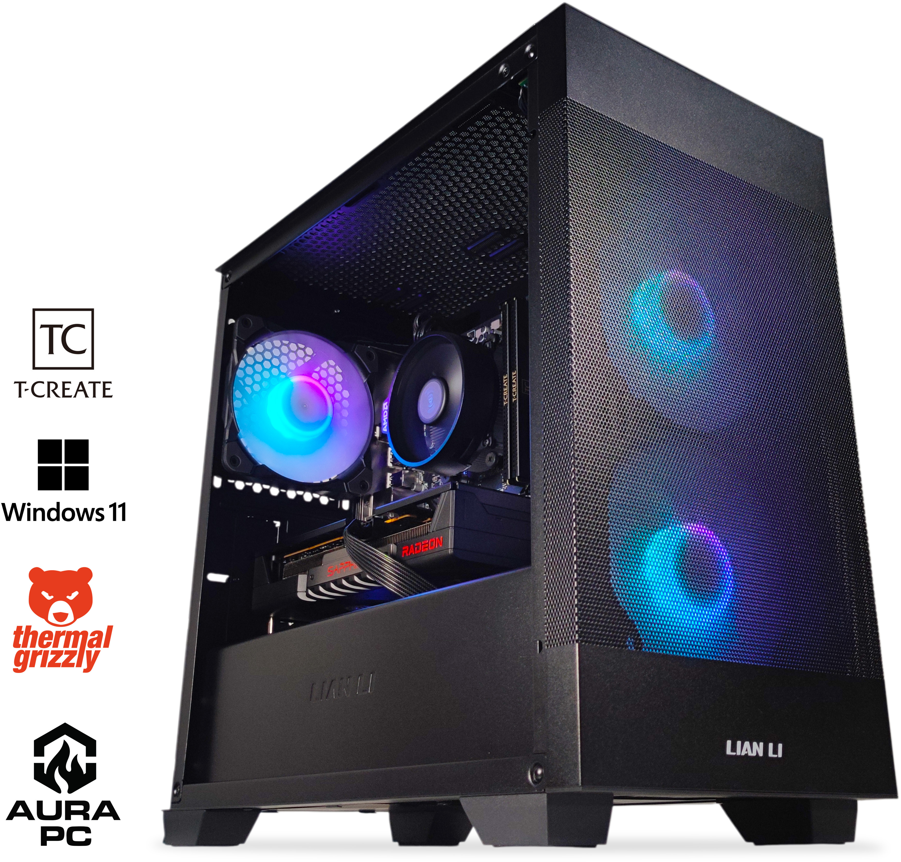 Picture of Picture of Computador AURA Gamer-PC Ryzen 5 7500F 32GB DDR5 1TB RX 9060 XT 16GB WiFi W11