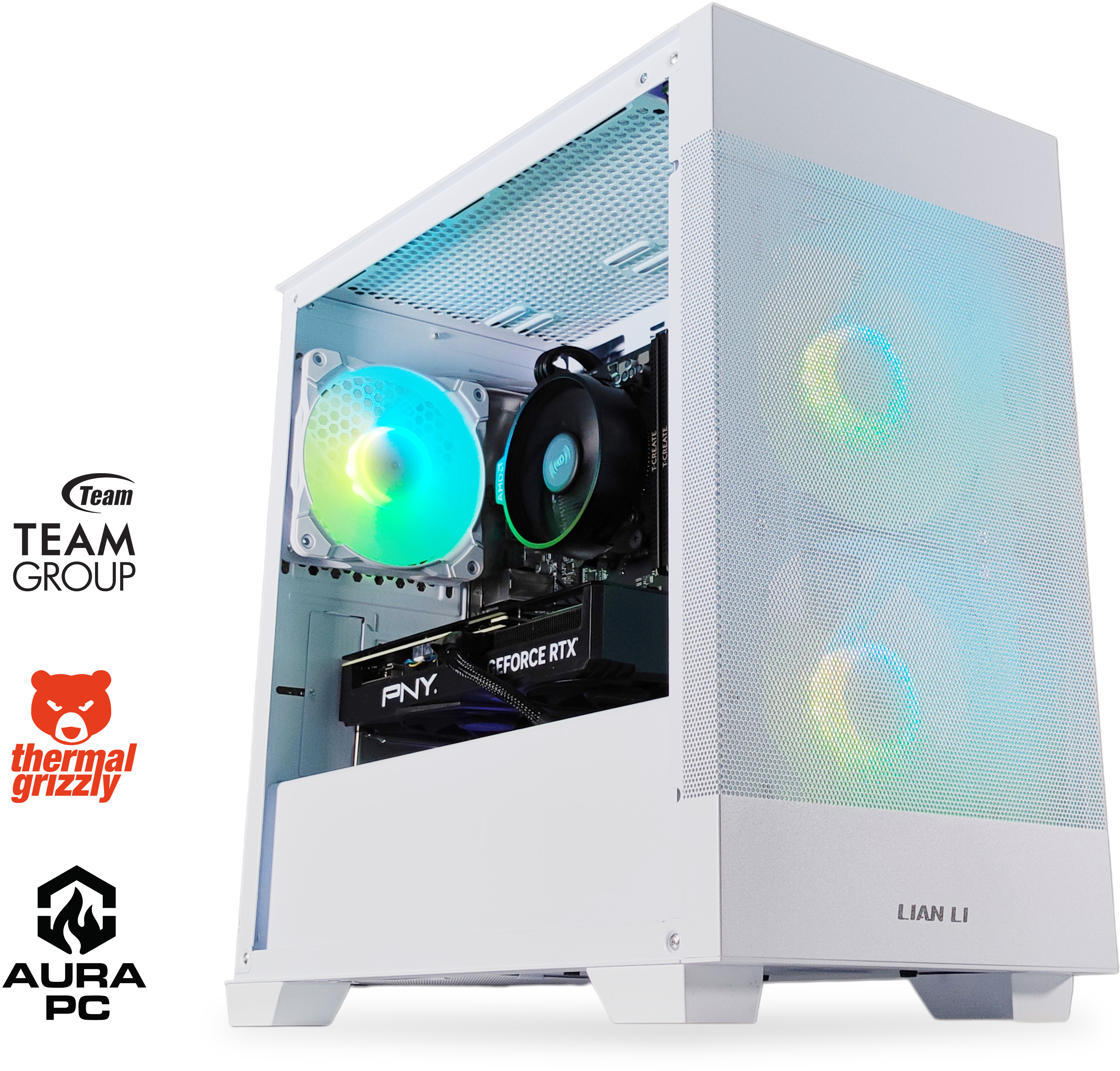 Computador AURA Gamer-PC Ryzen 5 7500F 32GB DDR5 1TB RTX 4070 SUPER WiFi W11