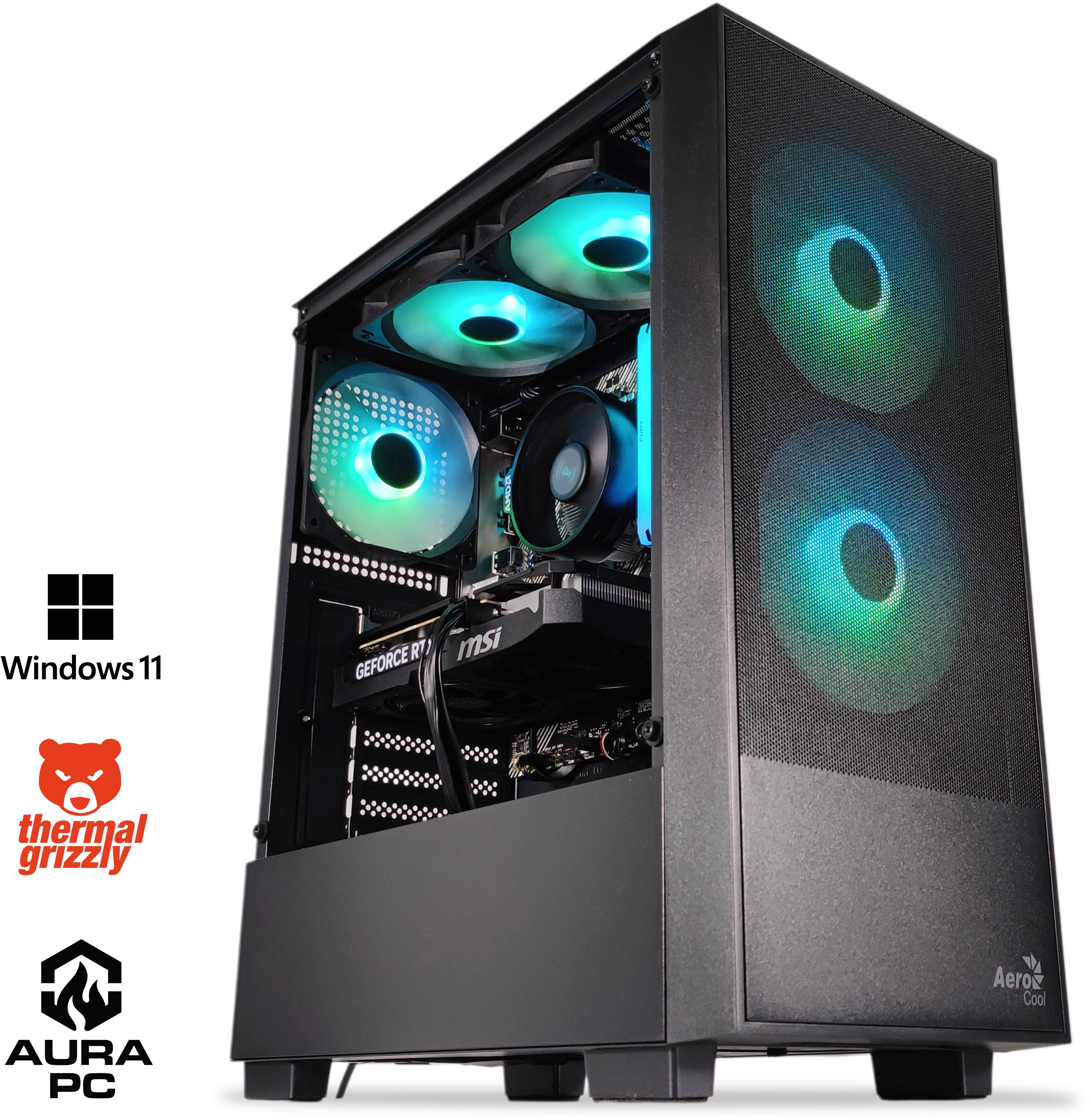 Picture of Picture of Computador AURA Gamer-PC Ryzen 5 5600 32GB DDR4 1TB RTX 5060 Ti 16GB WiFi W11