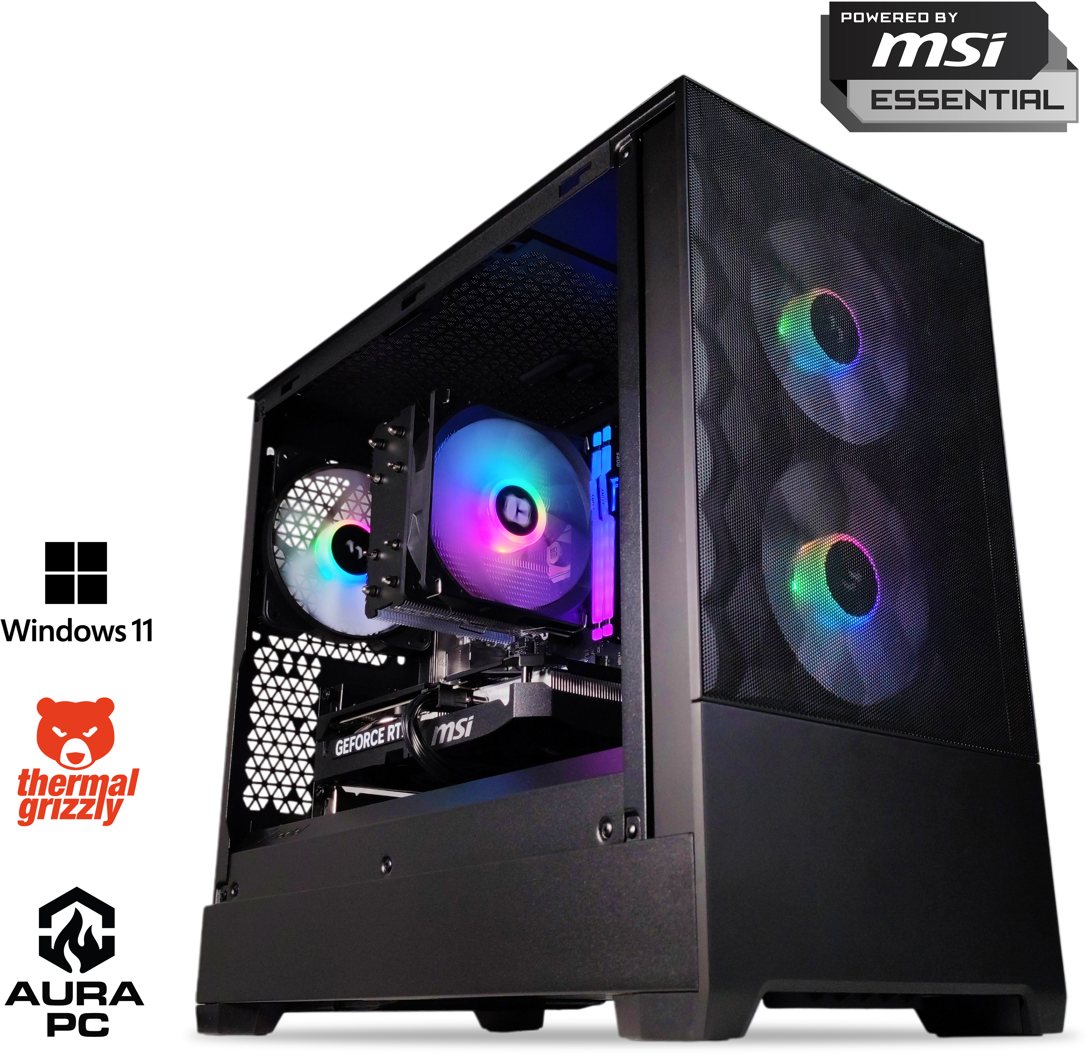 Picture of Picture of Computador AURA Gamer-PC Ryzen 5 7500F 32GB DDR5 1TB RTX 5060 Ti 16GB WiFi W11