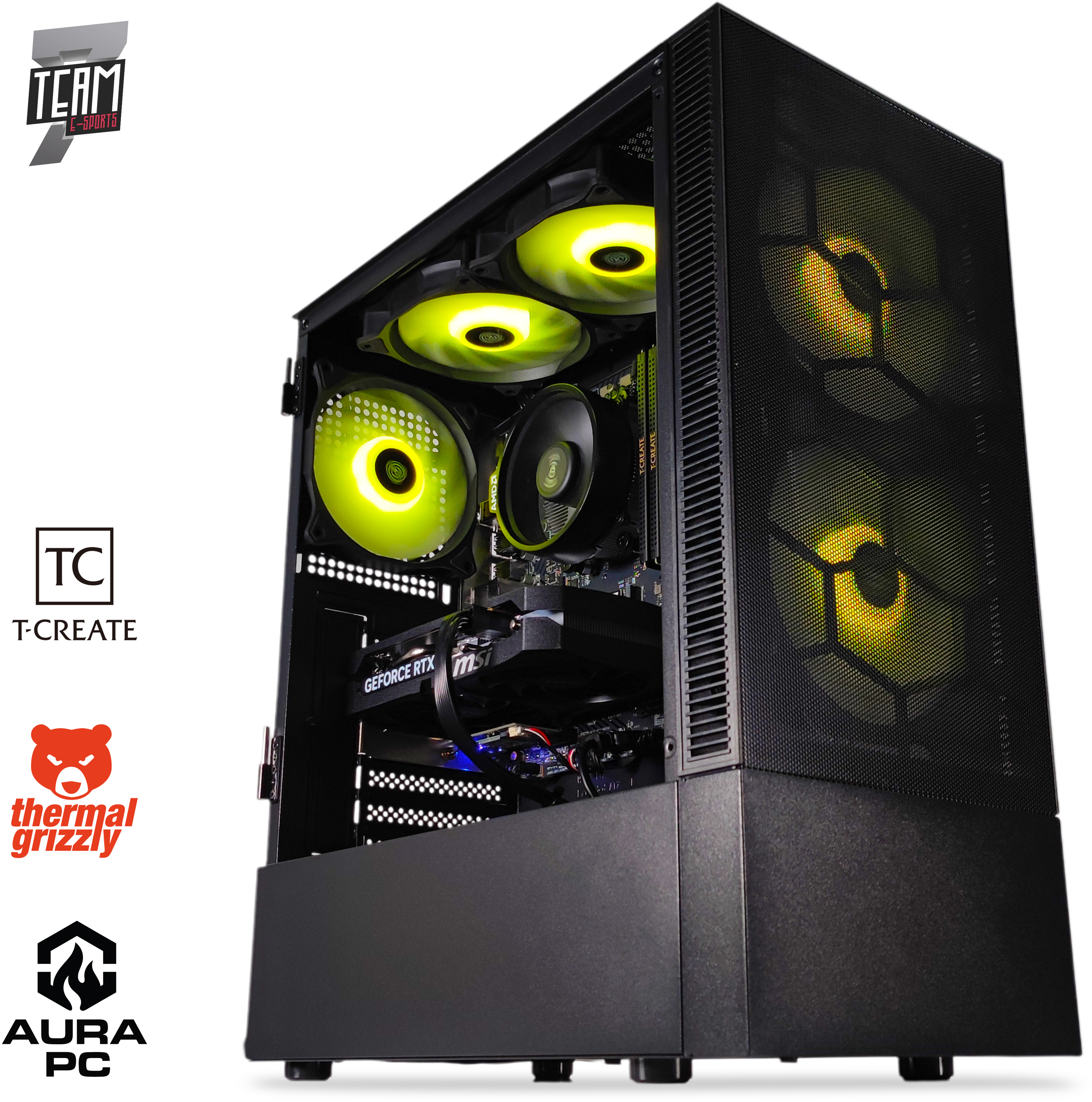 Computador AURA Gamer-PC *Team 7 Edition* Ryzen 5 7500F 32GB DDR5 1TB RTX 5060 WiFi W11