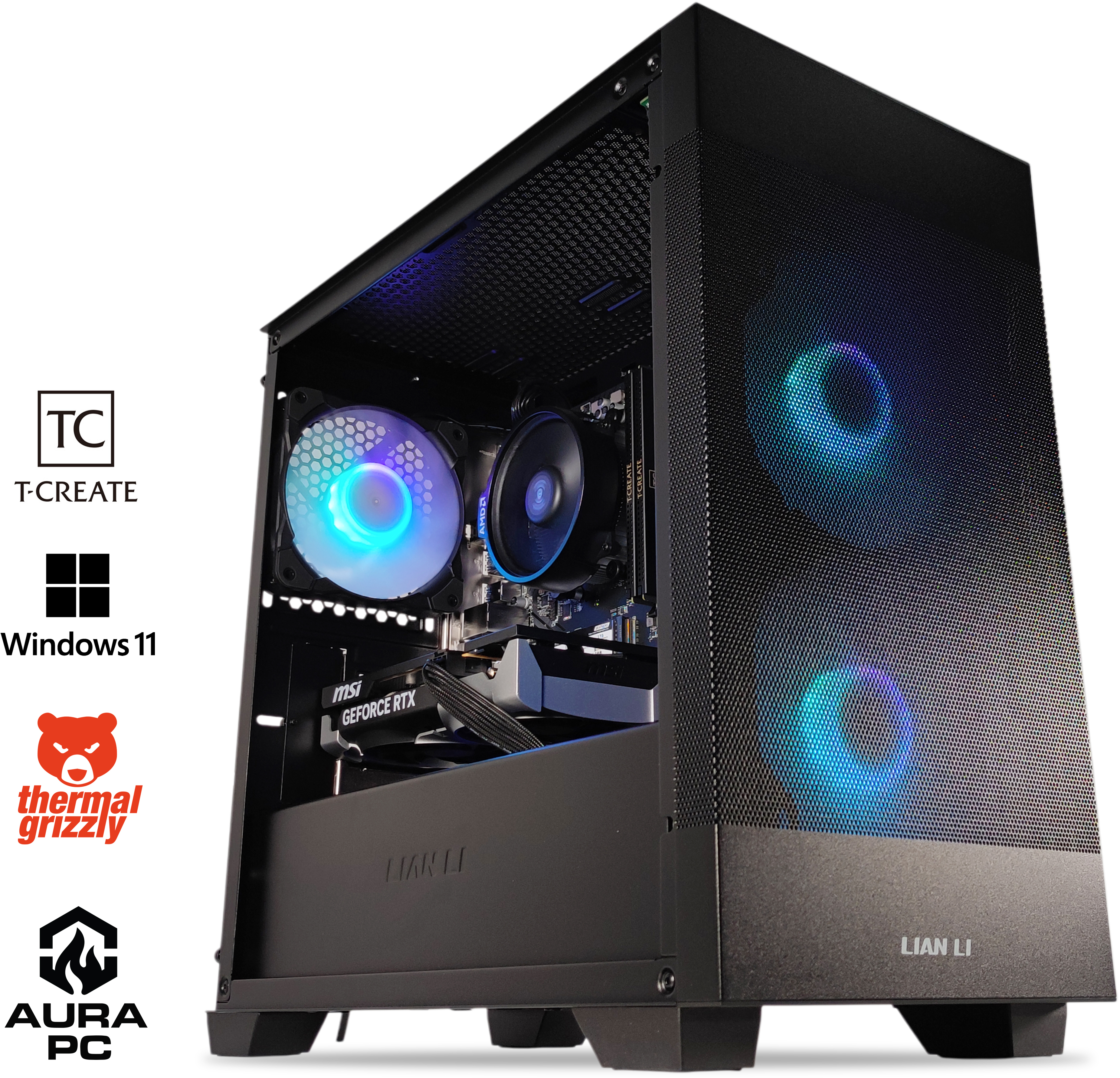 Picture of Picture of Computador AURA Gamer-PC Ryzen 5 7500F 32GB DDR5 1TB RTX 5060 WiFi W11
