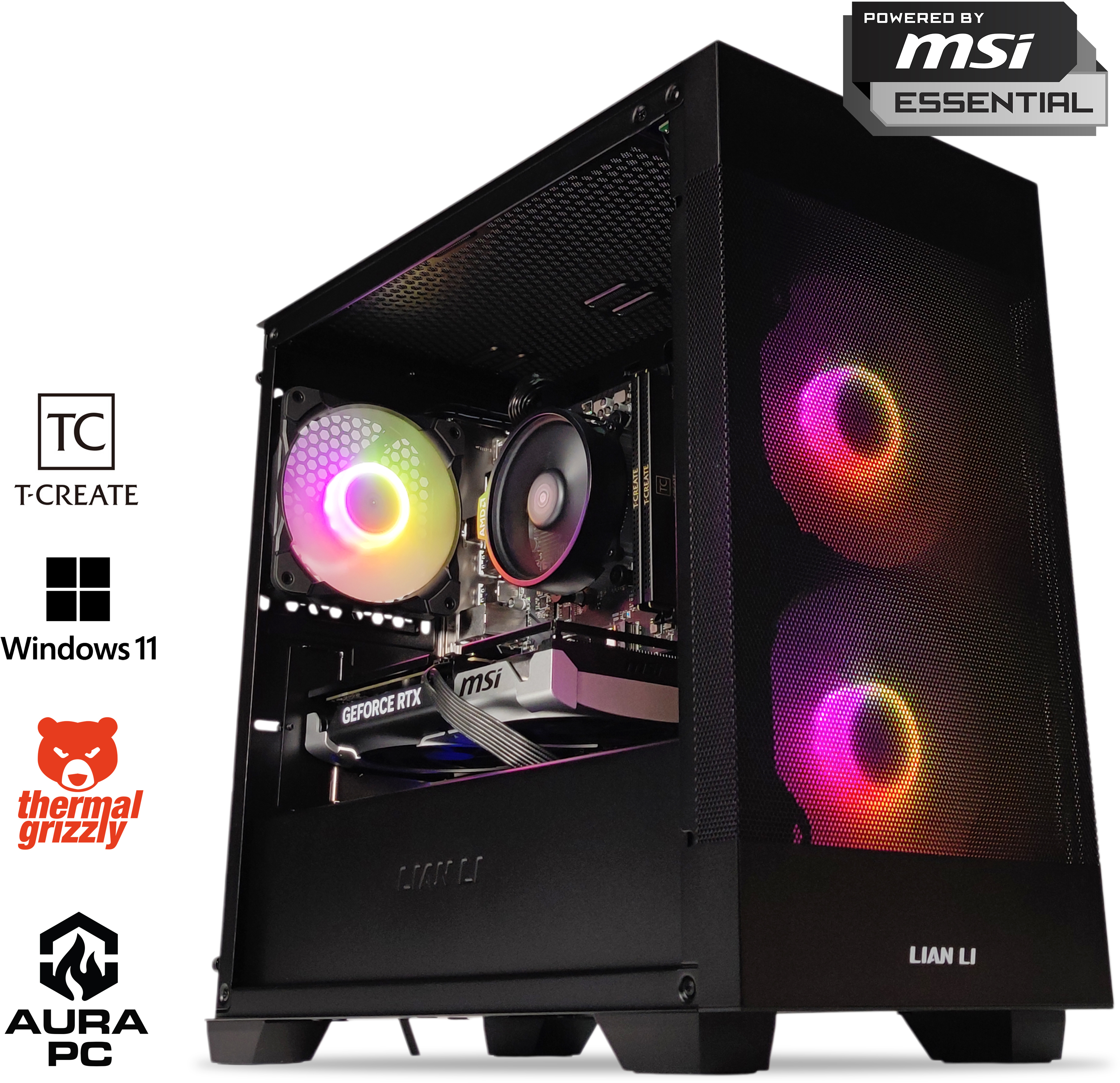 - Computador AURA Gamer-PC Ryzen 5 7500F 32GB DDR5 1TB RTX 5060 Ti 16GB WiFi W11 V2 Picture of - Computador AURA Gamer-PC Ryzen 5 7500F 32GB DDR5 1TB RTX 5060 Ti 16GB WiFi W11 V2