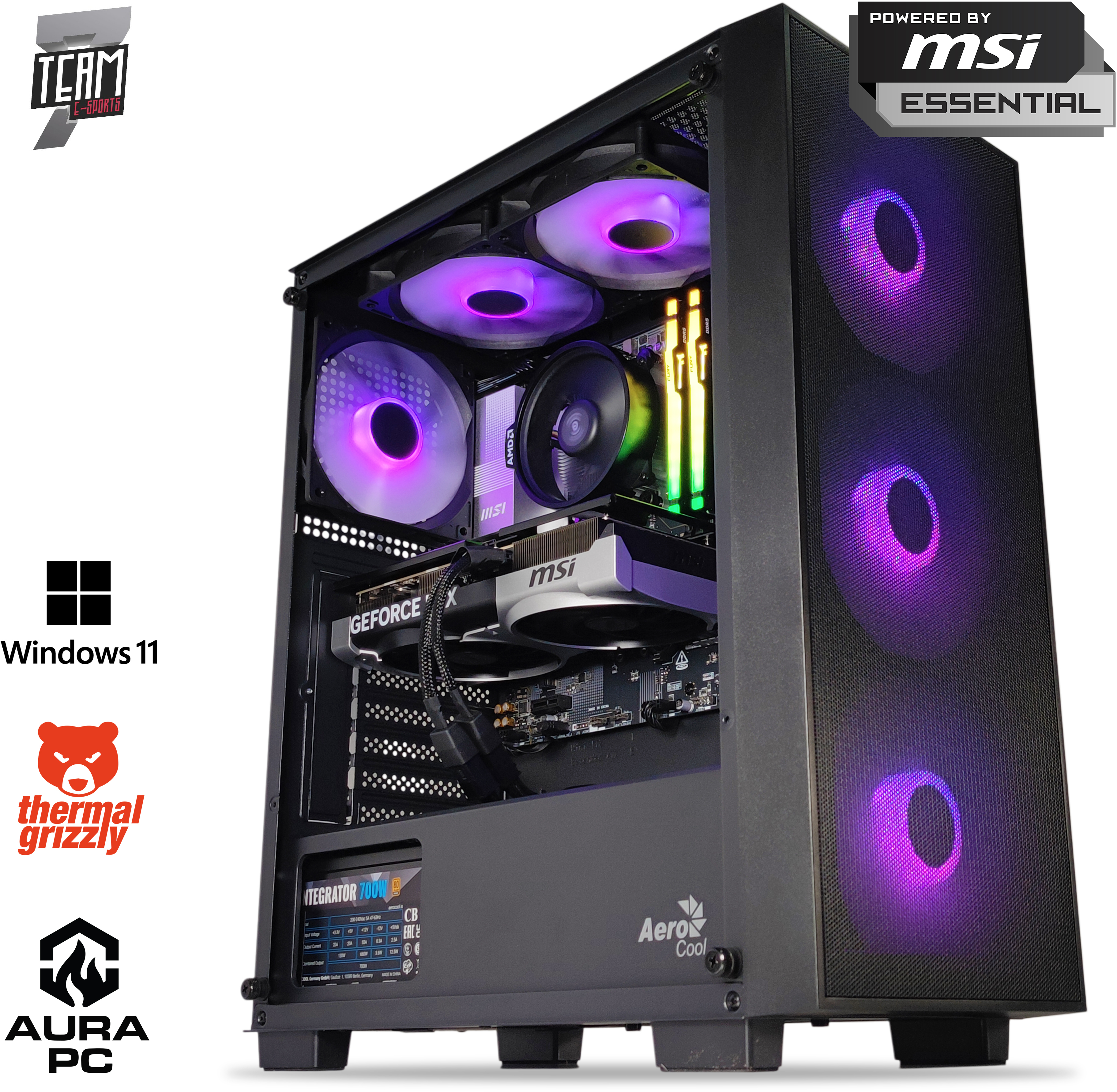 Picture of Picture of Computador AURA Gamer-PC TEAM 7 EDITION Ryzen 5 7500F 32GB DDR5 1TB RTX 5070 WiFi W11