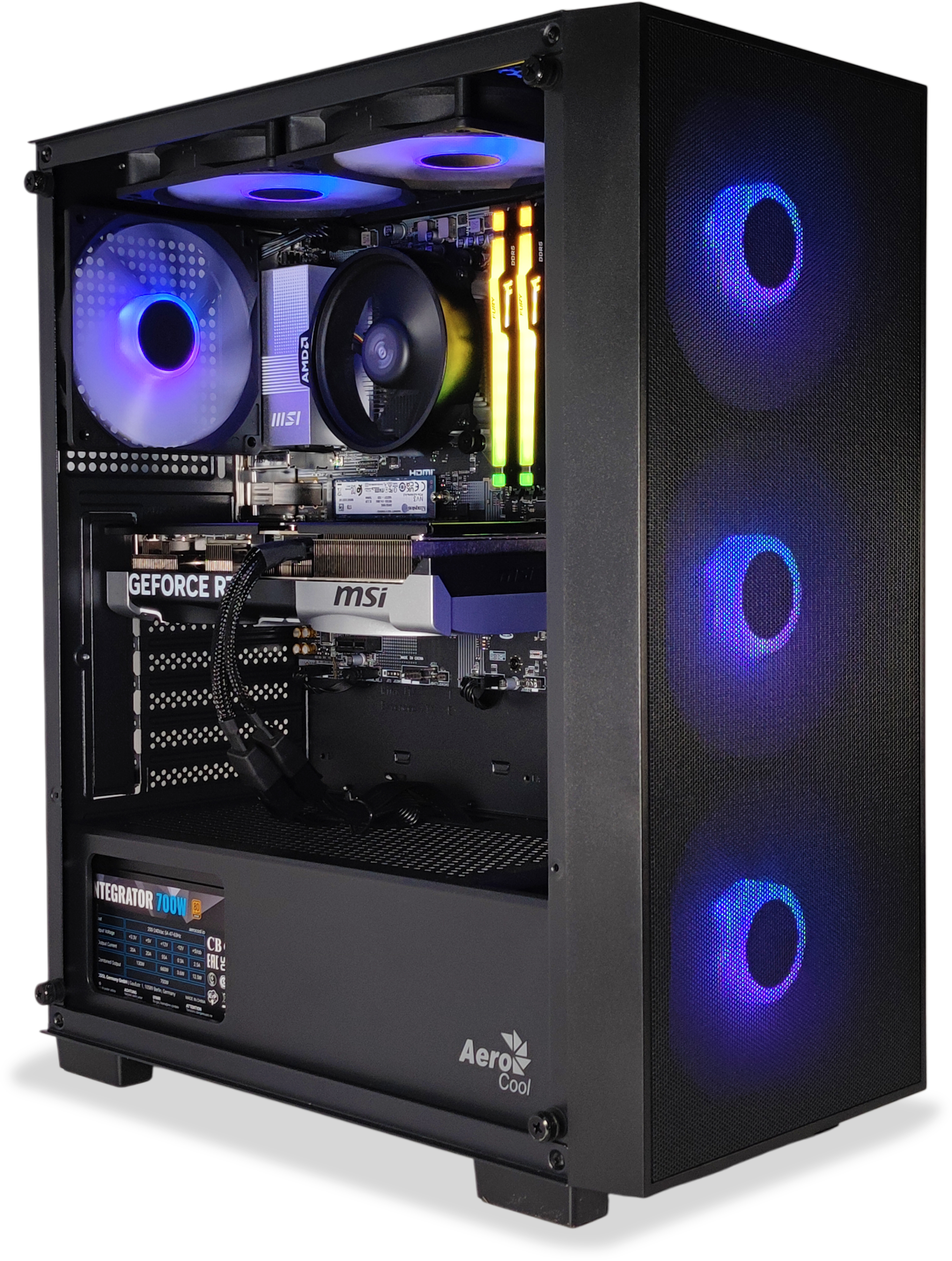 AURA PC - Computador AURA Gamer-PC TEAM 7 EDITION Ryzen 5 7500F 32GB DDR5 1TB RTX 5070 WiFi W11