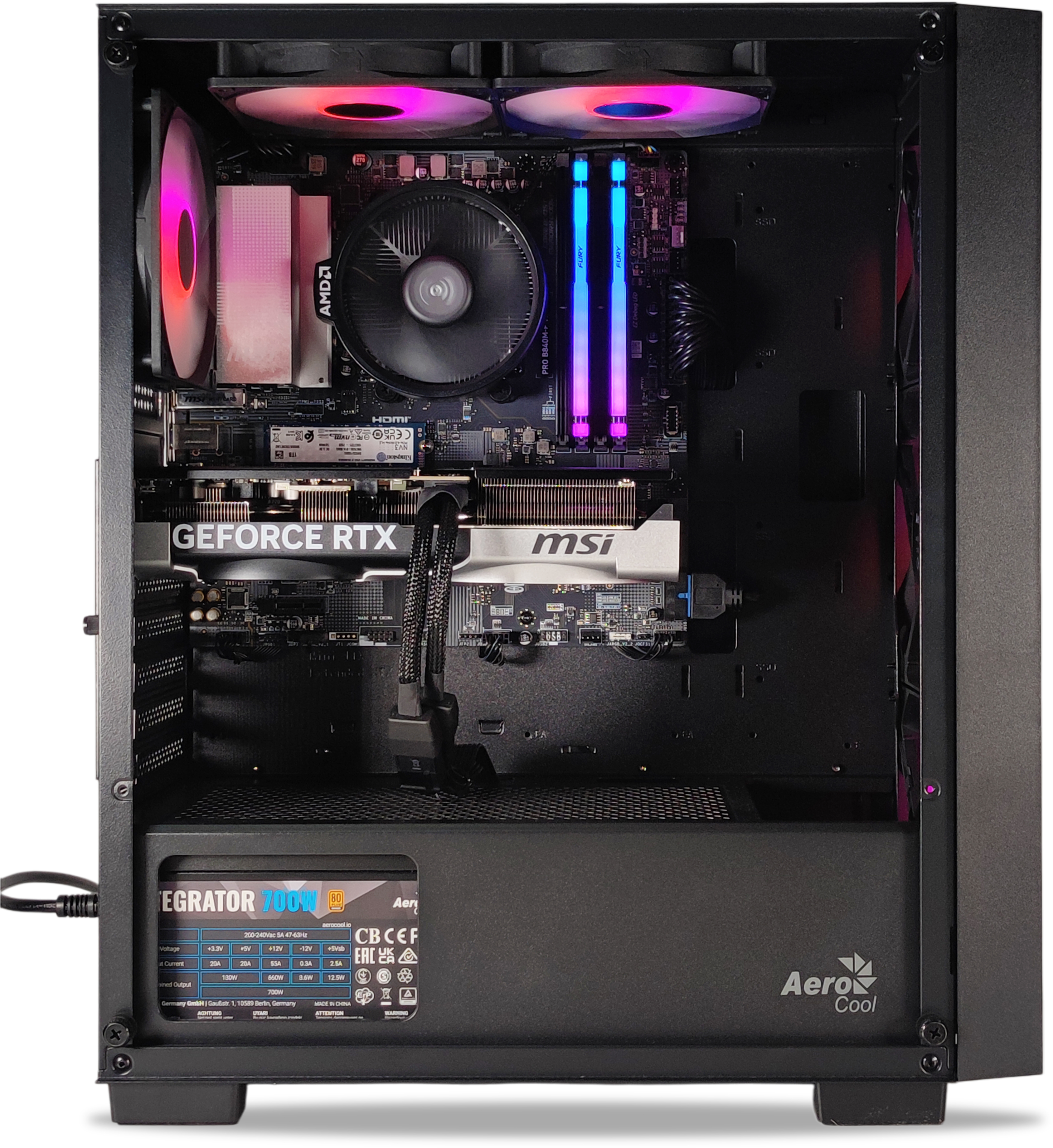 AURA PC - Computador AURA Gamer-PC TEAM 7 EDITION Ryzen 5 7500F 32GB DDR5 1TB RTX 5070 WiFi W11