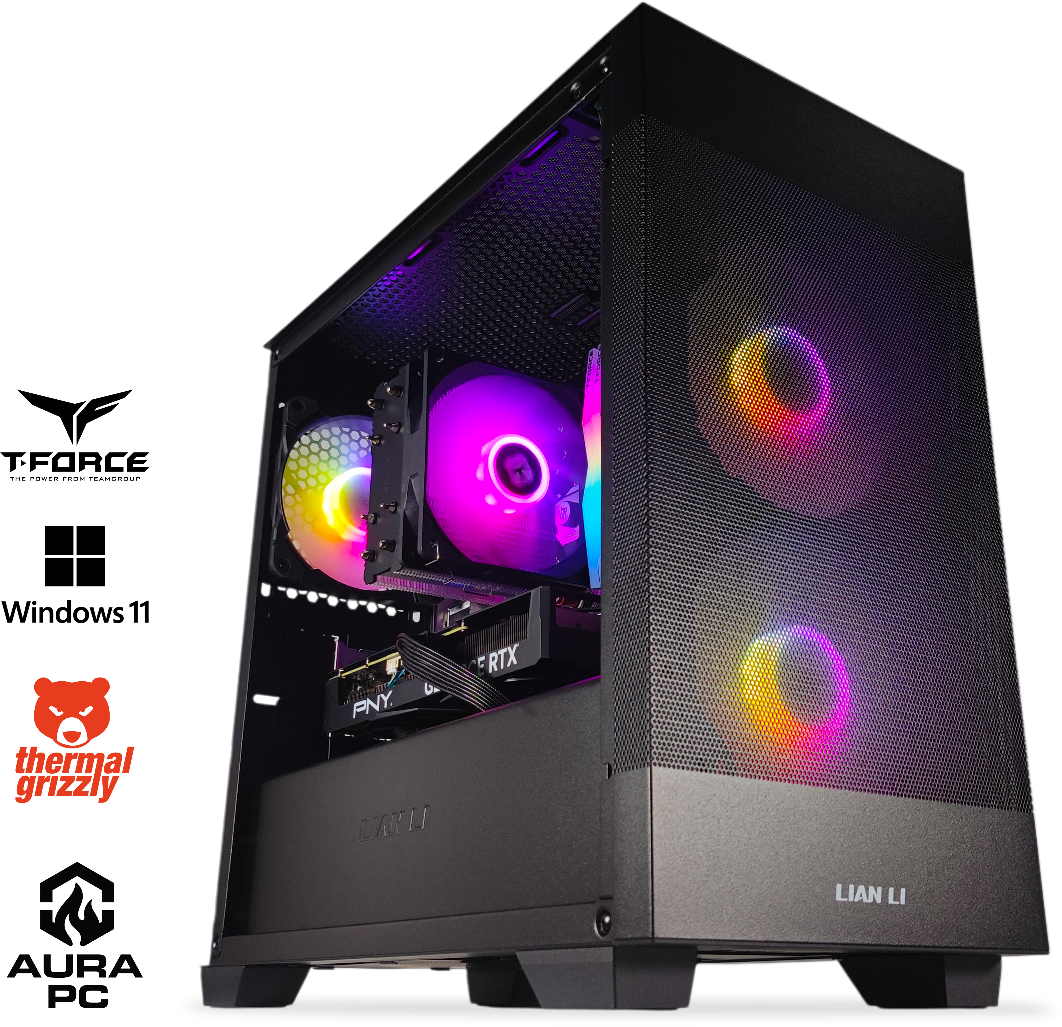 AURA PC - Computador AURA Gamer-PC Ryzen 7 5700X 32GB DDR4 1TB RTX 4060 Ti WiFi W11