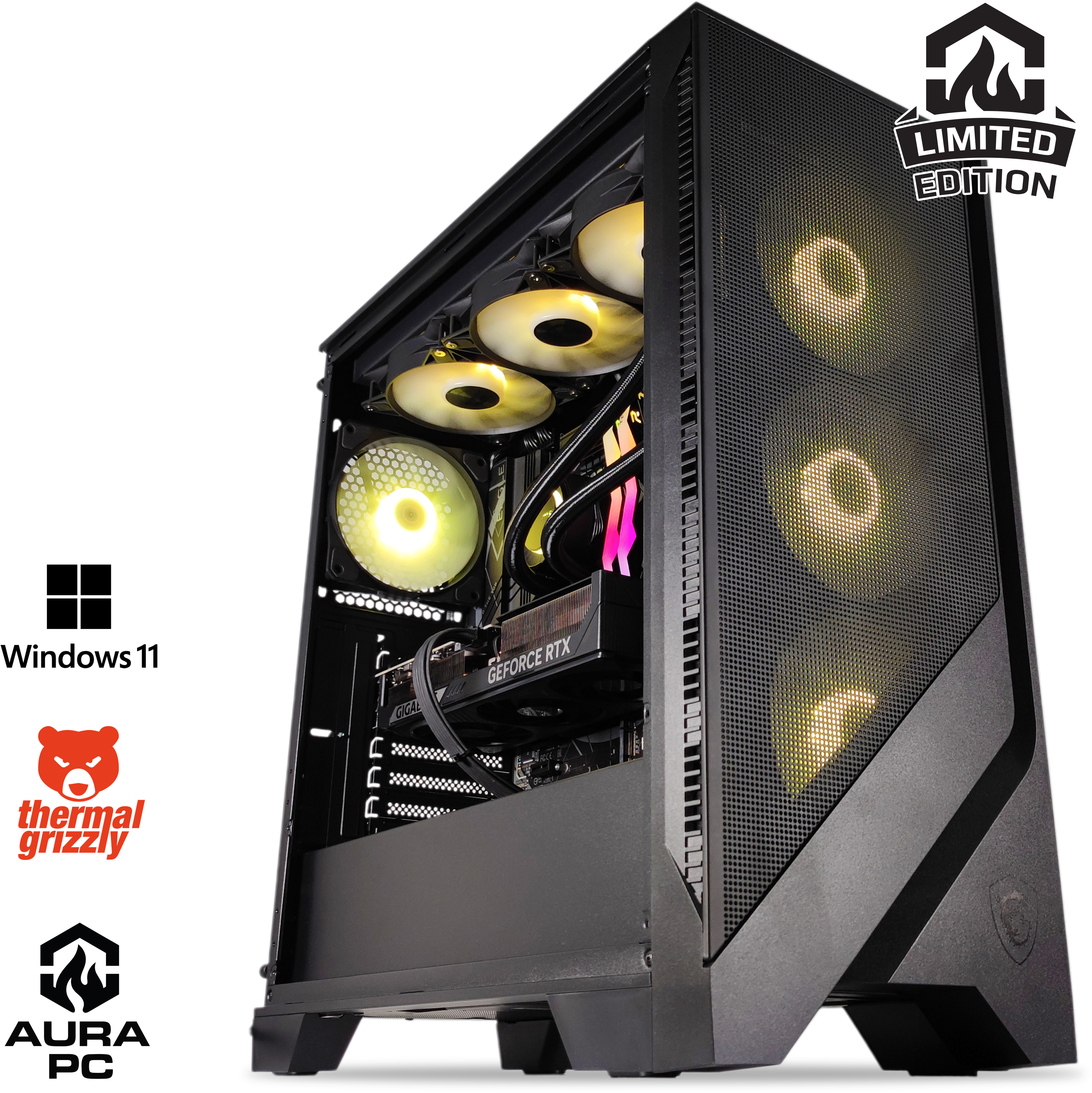 - Computador AURA Limited-PC Intel i7 13700KF 32GB DDR5 2TB RTX 5070 WiFi W11 Picture of - Computador AURA Limited-PC Intel i7 13700KF 32GB DDR5 2TB RTX 5070 WiFi W11
