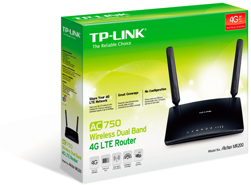 TP-Link - Router TP-Link Archer MR200 AC750 Wireless Dual Band 4G LTE
