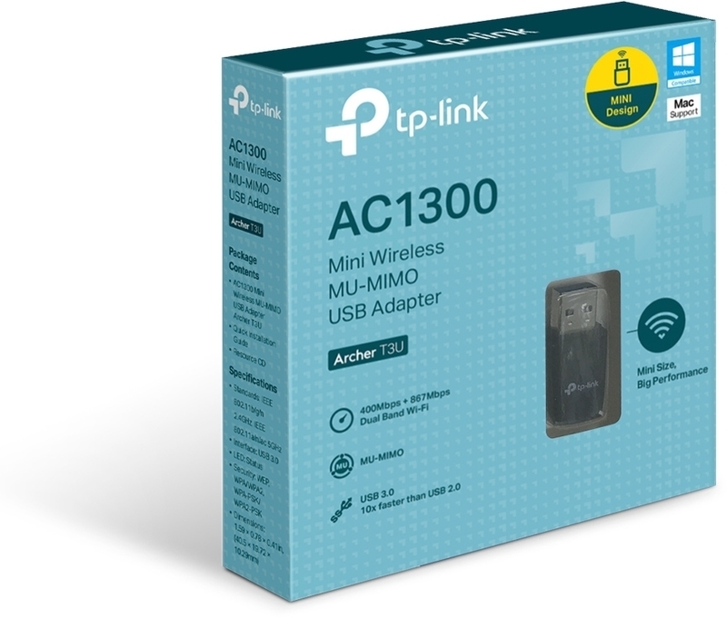 TP-Link - Adaptador USB TP-Link Archer T3U Wi-Fi AC1300 MU-MIMO USB 3.0