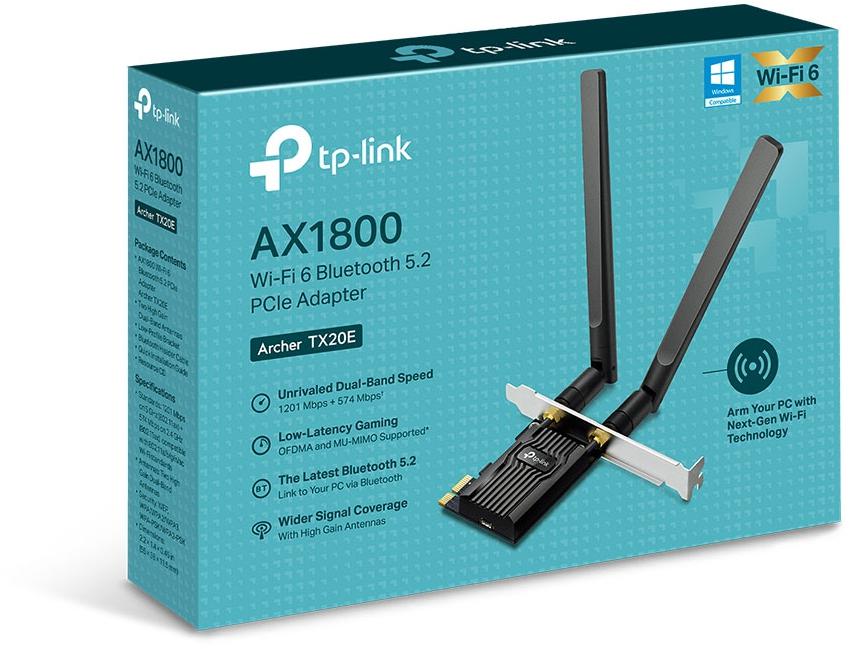 TP-Link - Placa de Rede TP-Link PCI Express Archer TX20E AC1300 Dual Band Wi-Fi