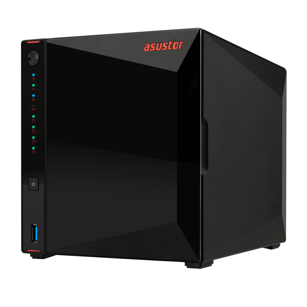Asustor - NAS Asustor Nimbustor 4 Gen2 AS5404T - 4 Baías - 2.0GHz-2.9GHz 4-core - 4GB RAM
