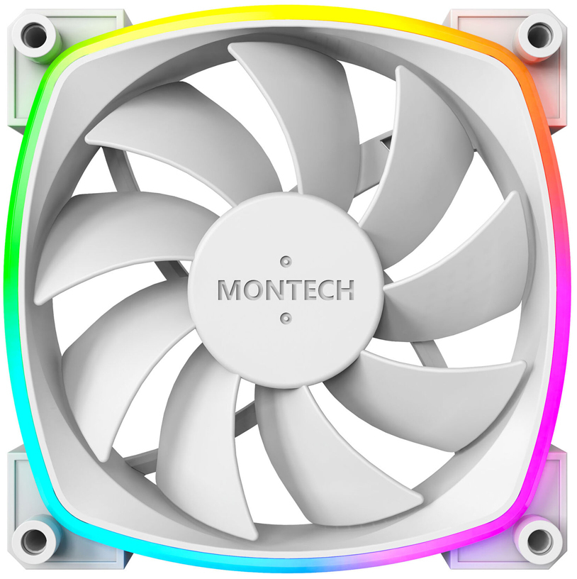 Montech - Ventoinha Montech AX120 PWM ARGB PWM 120mm Branco (Pack 3)