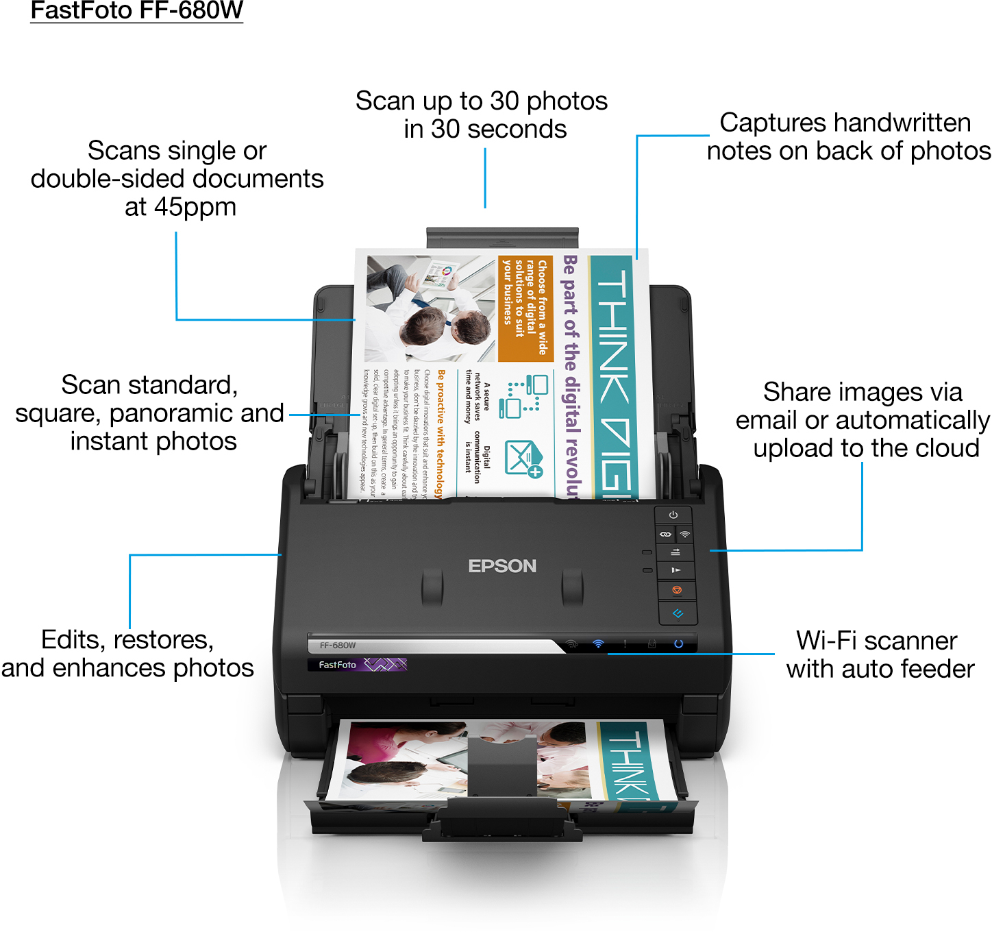 Epson - Scanner de Fotos Epson FastFoto FF-680W