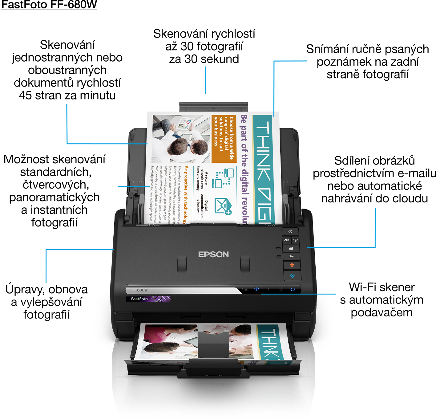 Epson - Scanner de Fotos Epson FastFoto FF-680W
