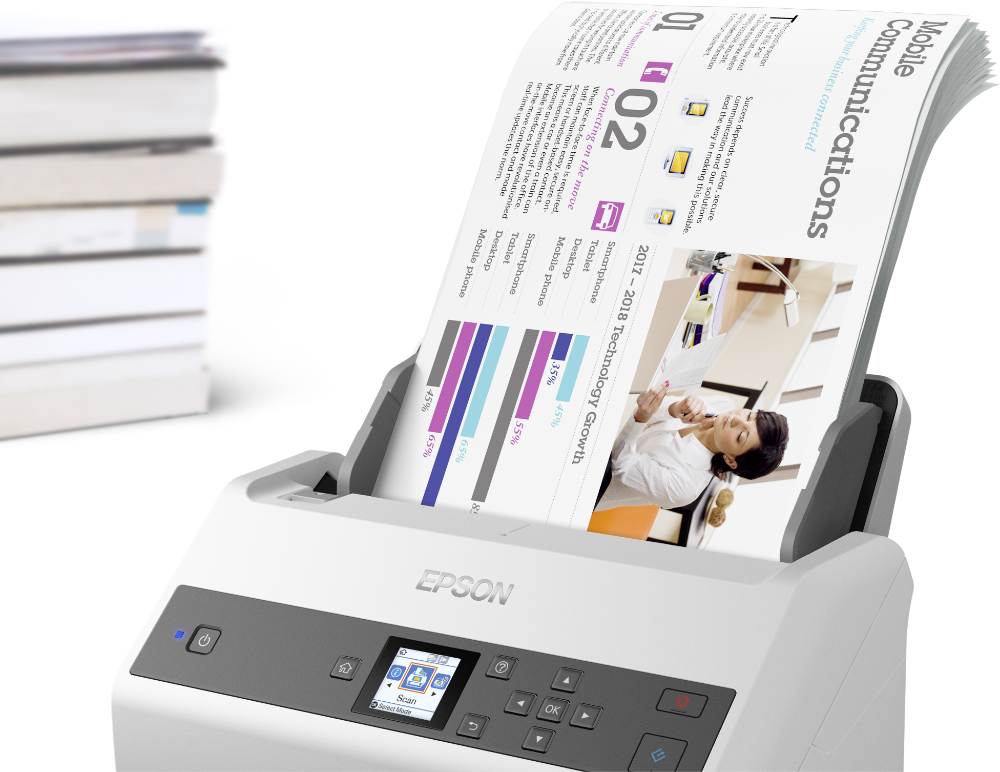 Epson - Scanner de Documentos Epson WorkForce DS-870