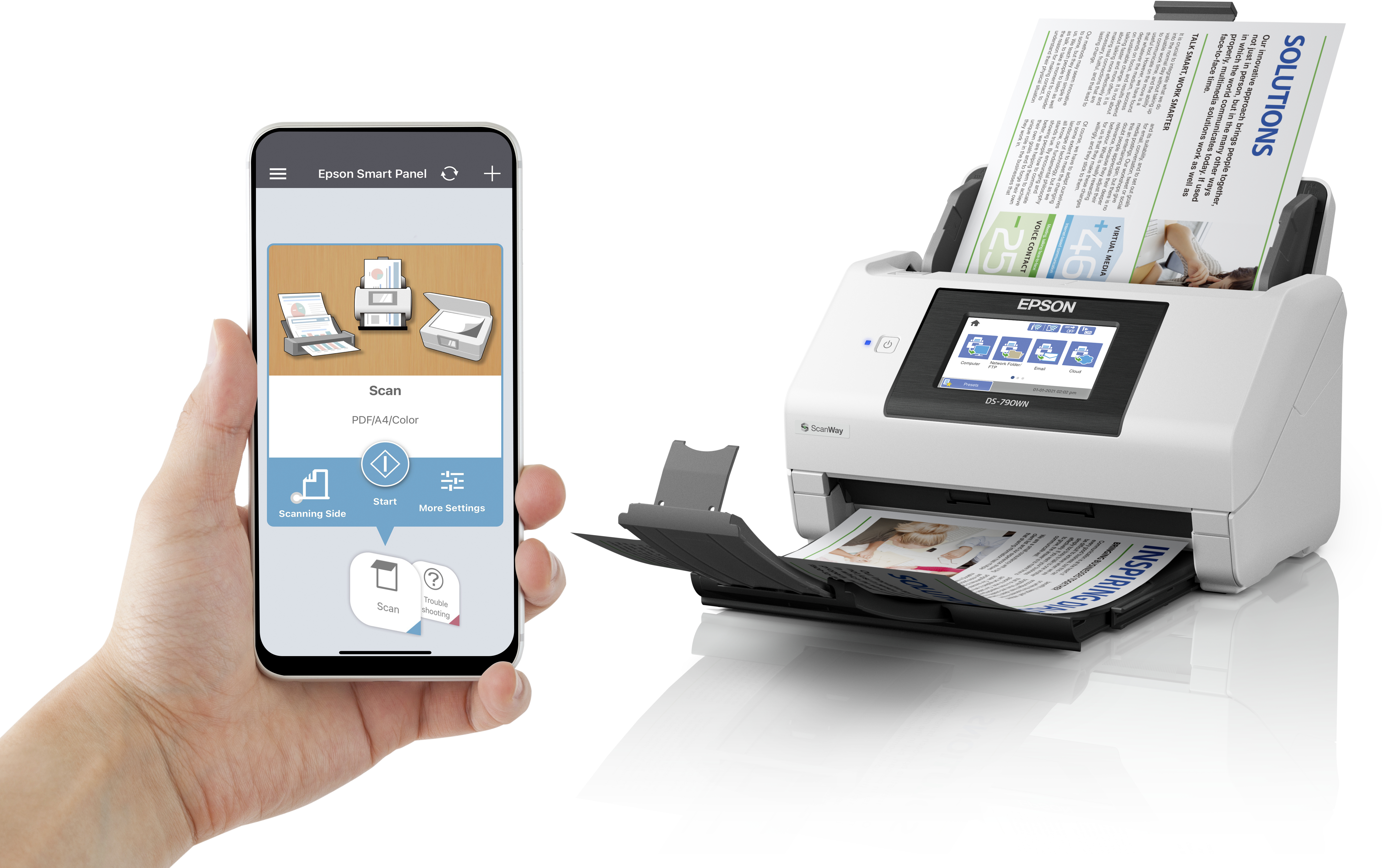 Epson - Scanner de Documentos Epson WorkForce DS-790WN