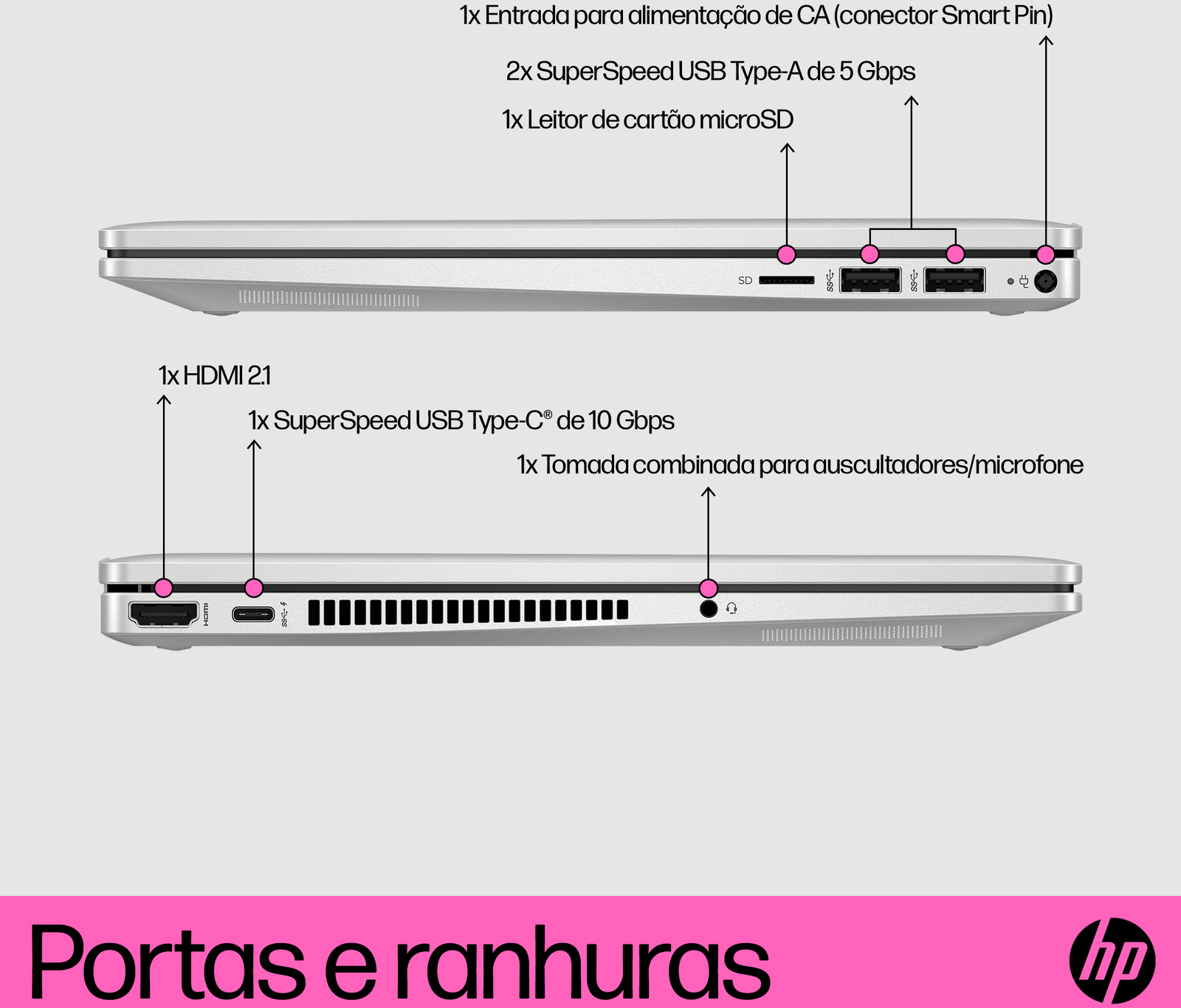 HP - Portátil HP 14-ek1026np 14" i5 1335U 16GB 512GB Intel Iris Xe W11H FHD Touch