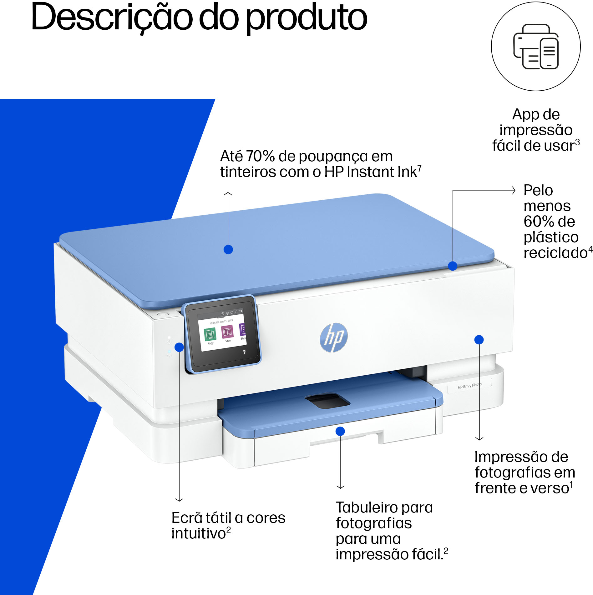  - Impressora Multifunções a Jato de Tinta HP Envy Photo 7231 All-in-One
