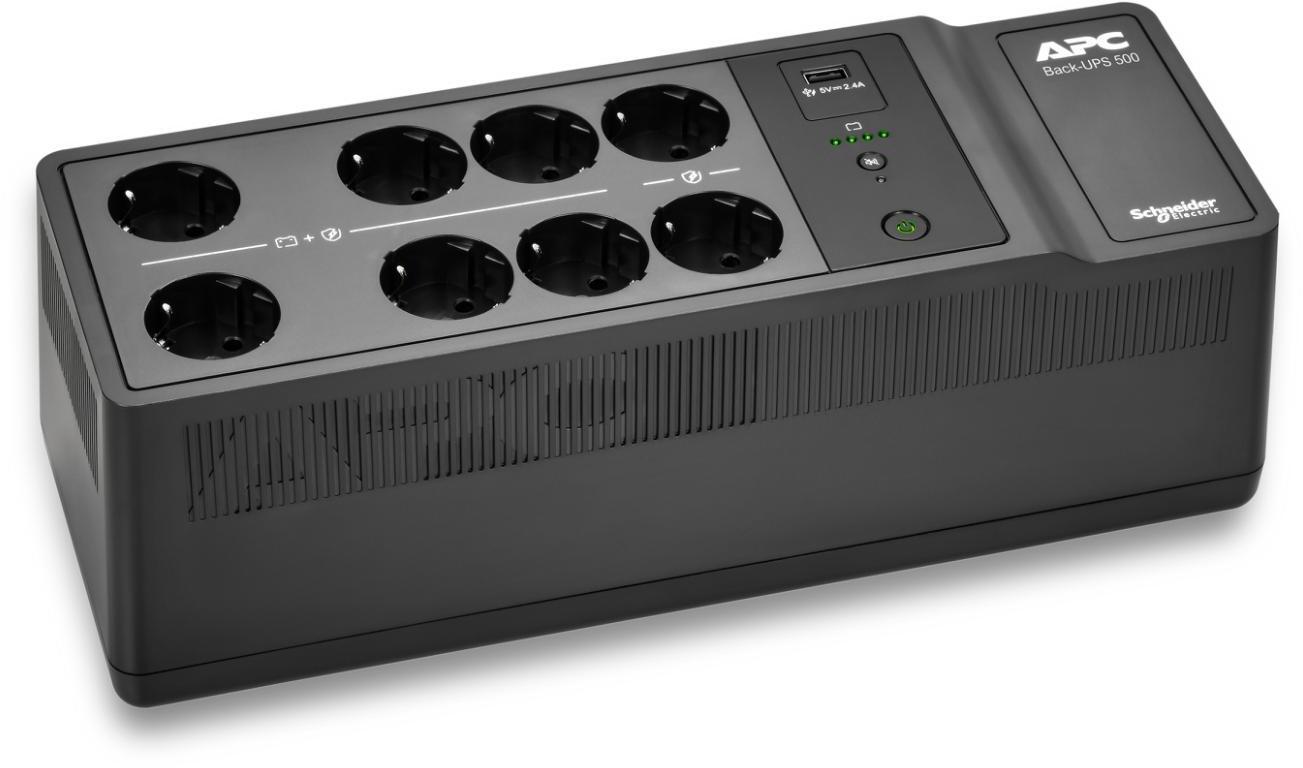 APC - UPS APC Back-UPS 500VA 8 Schuko Outlets - BE500G2-GR