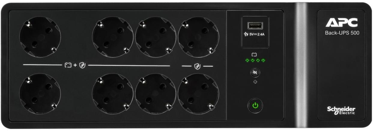 APC - UPS APC Back-UPS 500VA 8 Schuko Outlets - BE500G2-GR