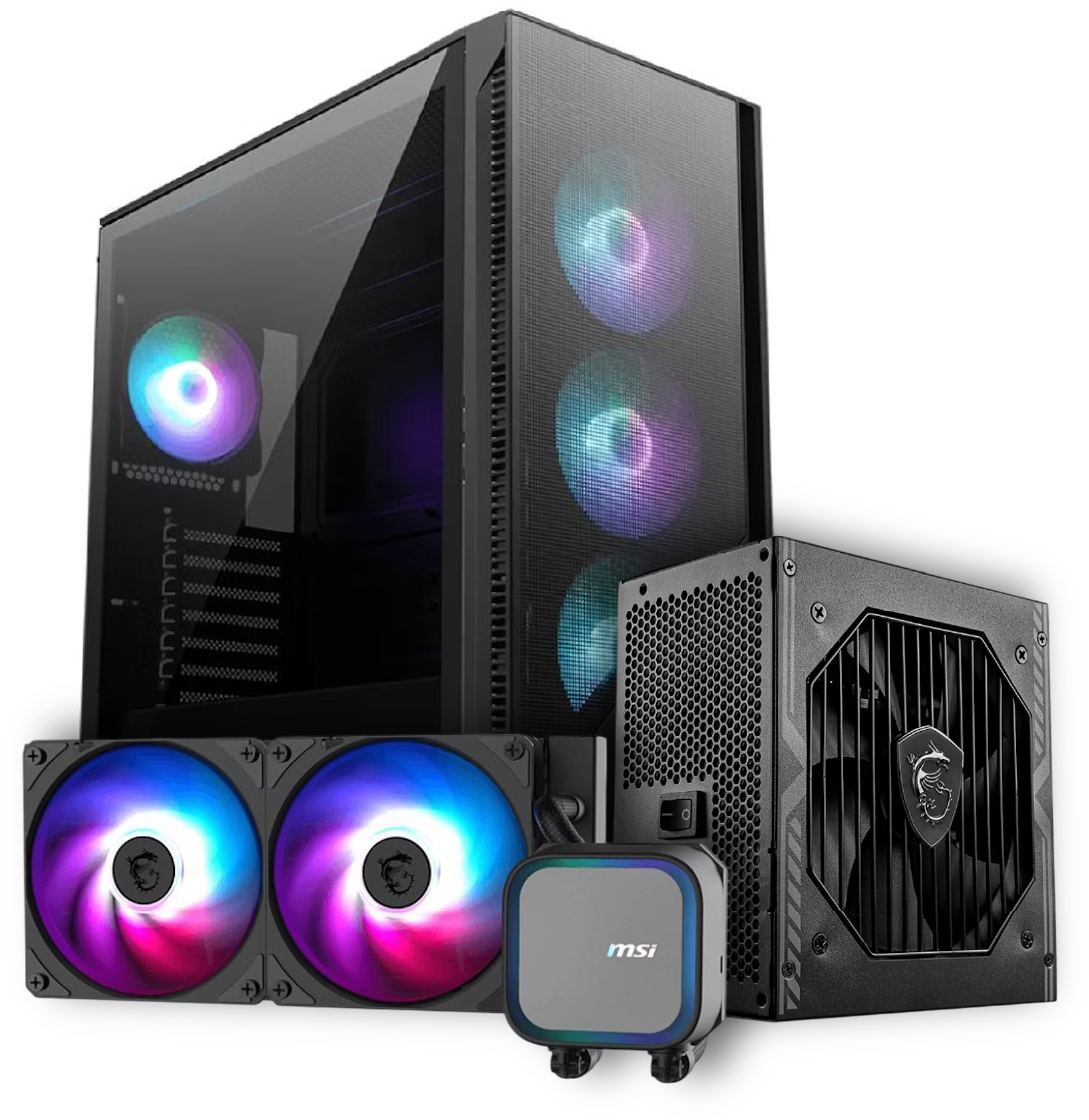  - Bundle Caixa MAG FORGE 320R AIRFLOW / MAG CORELIQUID A13 240MM / MAG A750BN PCIE5