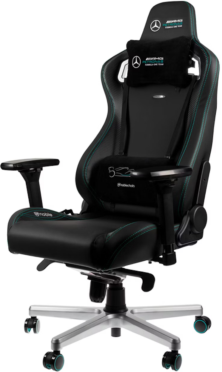  - Bundle noblechairs EPIC - Mercedes-Benz Edition + Set de Almofadas noblechairs (Mercedes Benz Edition) + Kit Limpeza