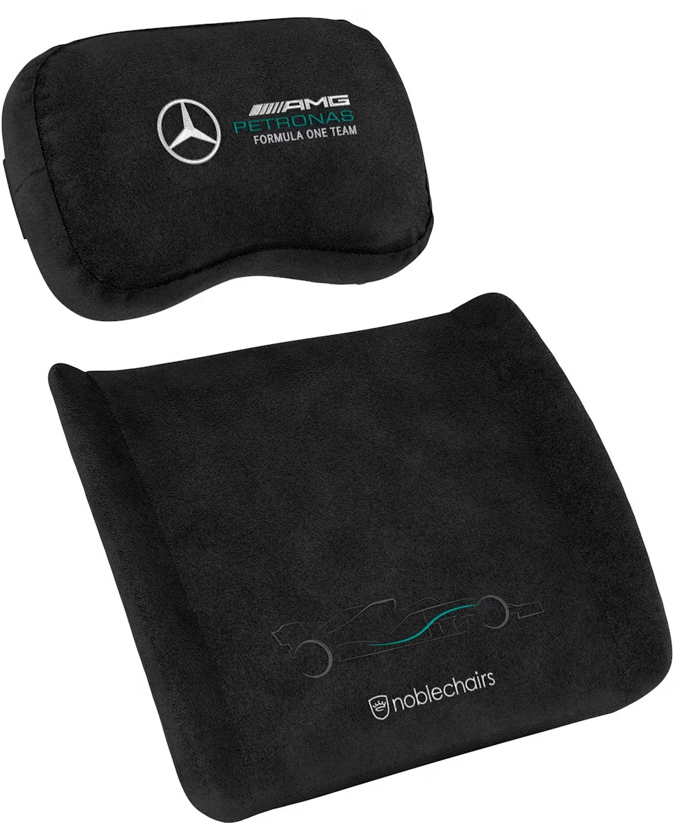  - Bundle noblechairs EPIC - Mercedes-Benz Edition + Set de Almofadas noblechairs (Mercedes Benz Edition) + Kit Limpeza