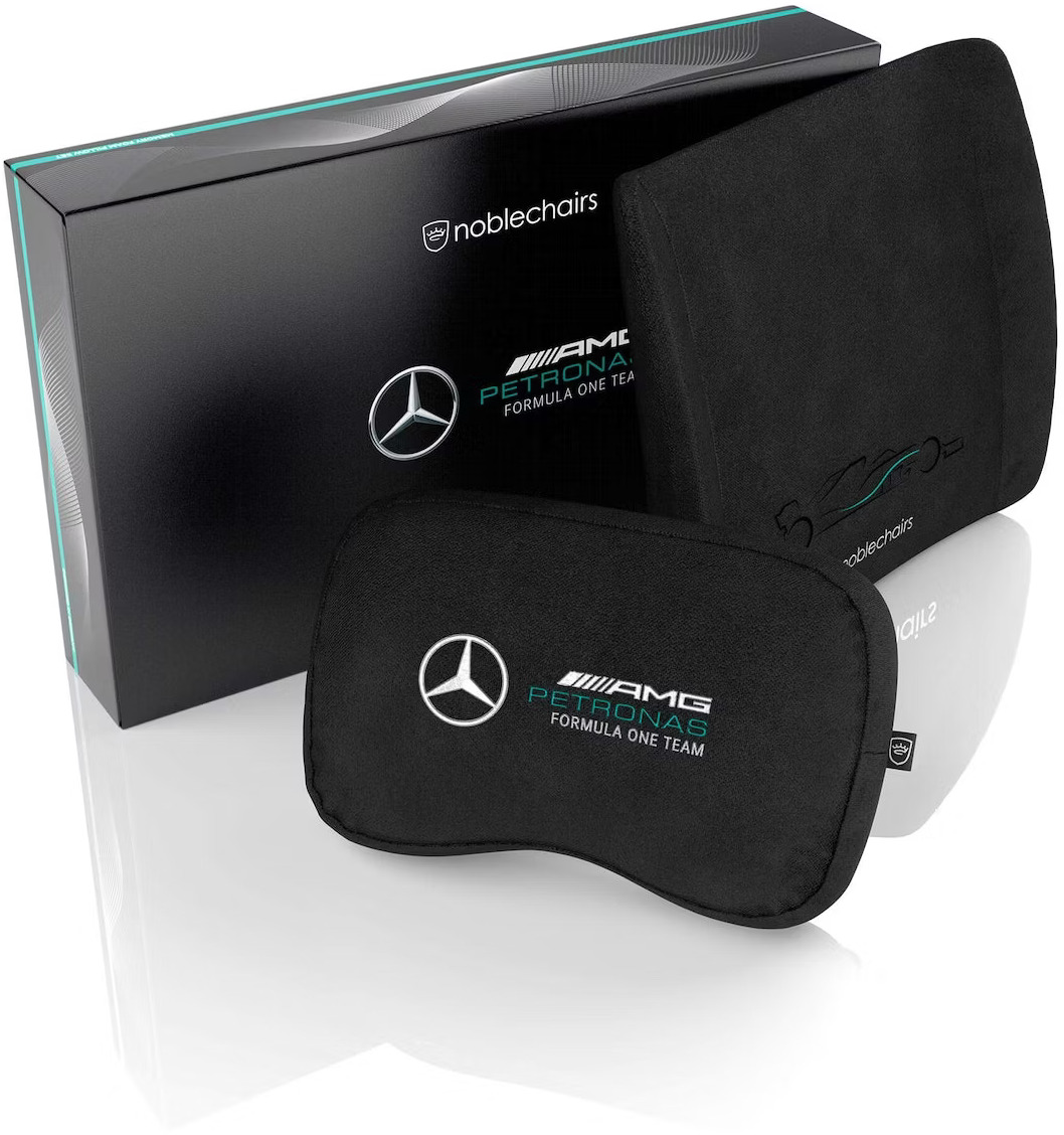  - Bundle noblechairs EPIC - Mercedes-Benz Edition + Set de Almofadas noblechairs (Mercedes Benz Edition) + Kit Limpeza