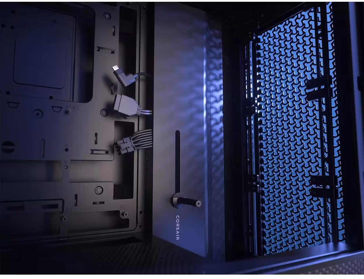  - Bundle Caixa ATX Corsair Frame 4000D Performance Preto + Pack 3 Ventoinhas RS120 Pretas