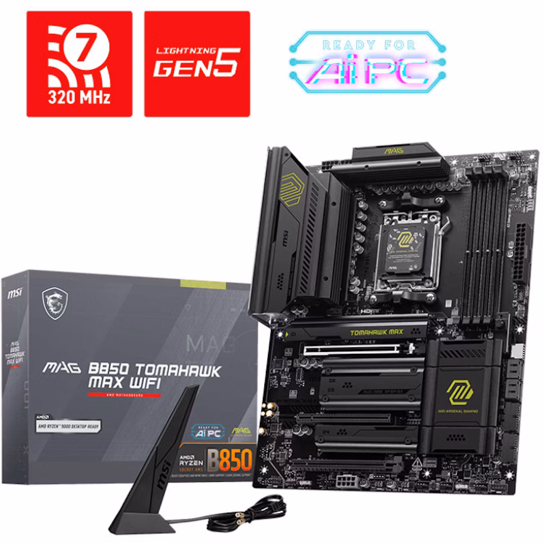  - Bundle CPU Ryzen 7 9800X3D + Motherboard MSI MAG B850 + Team Group Kit 32GB (2 x 16GB) DDR5 6000MHz