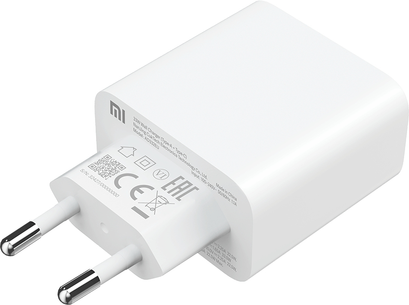 Picture of Picture of Carregador Xiaomi Mi 33W Wall Charger Dual USB-A/USB-C